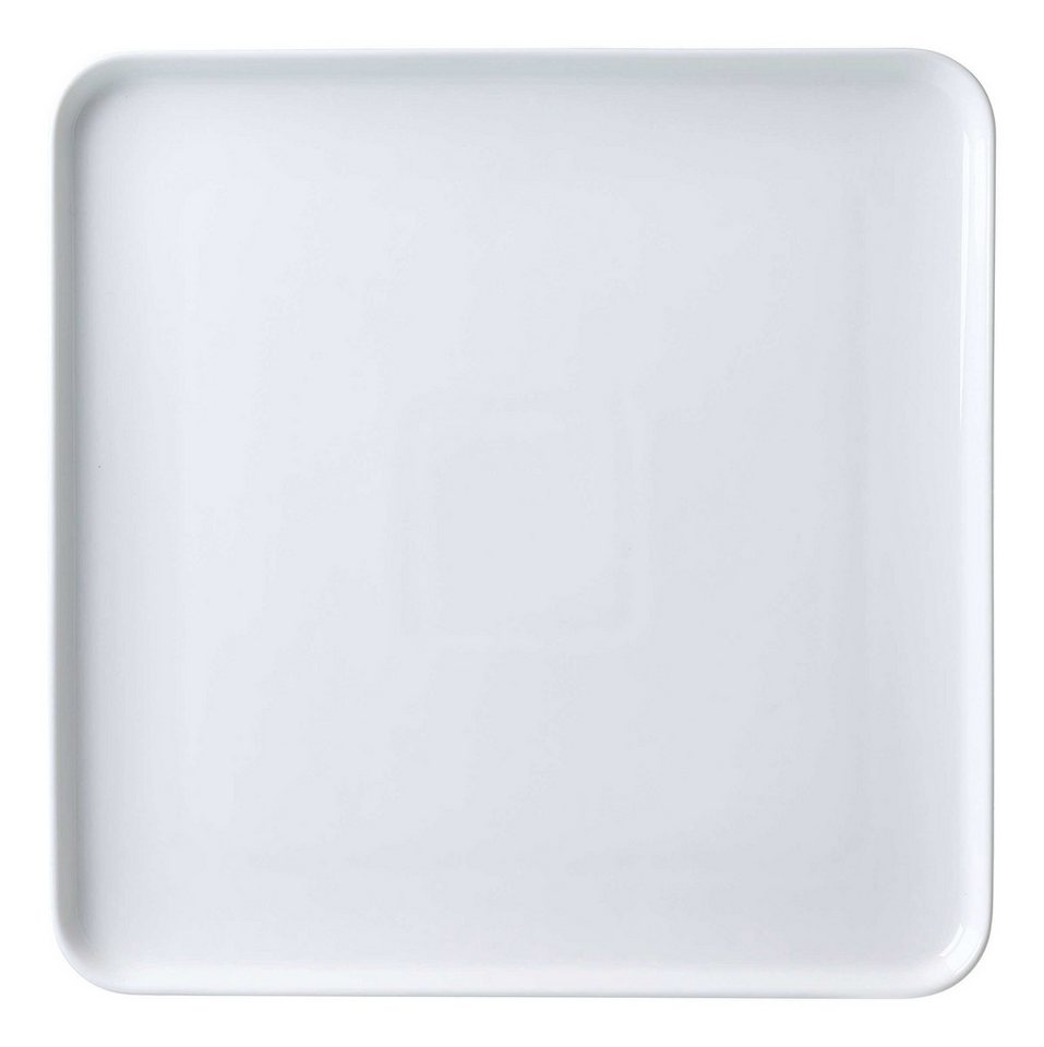 Ritzenhoff & Breker Servierplatte Skagen Platte quadratisch 25 cm Porzellan weiss Servierplatte, Porzellan, (1-tlg)