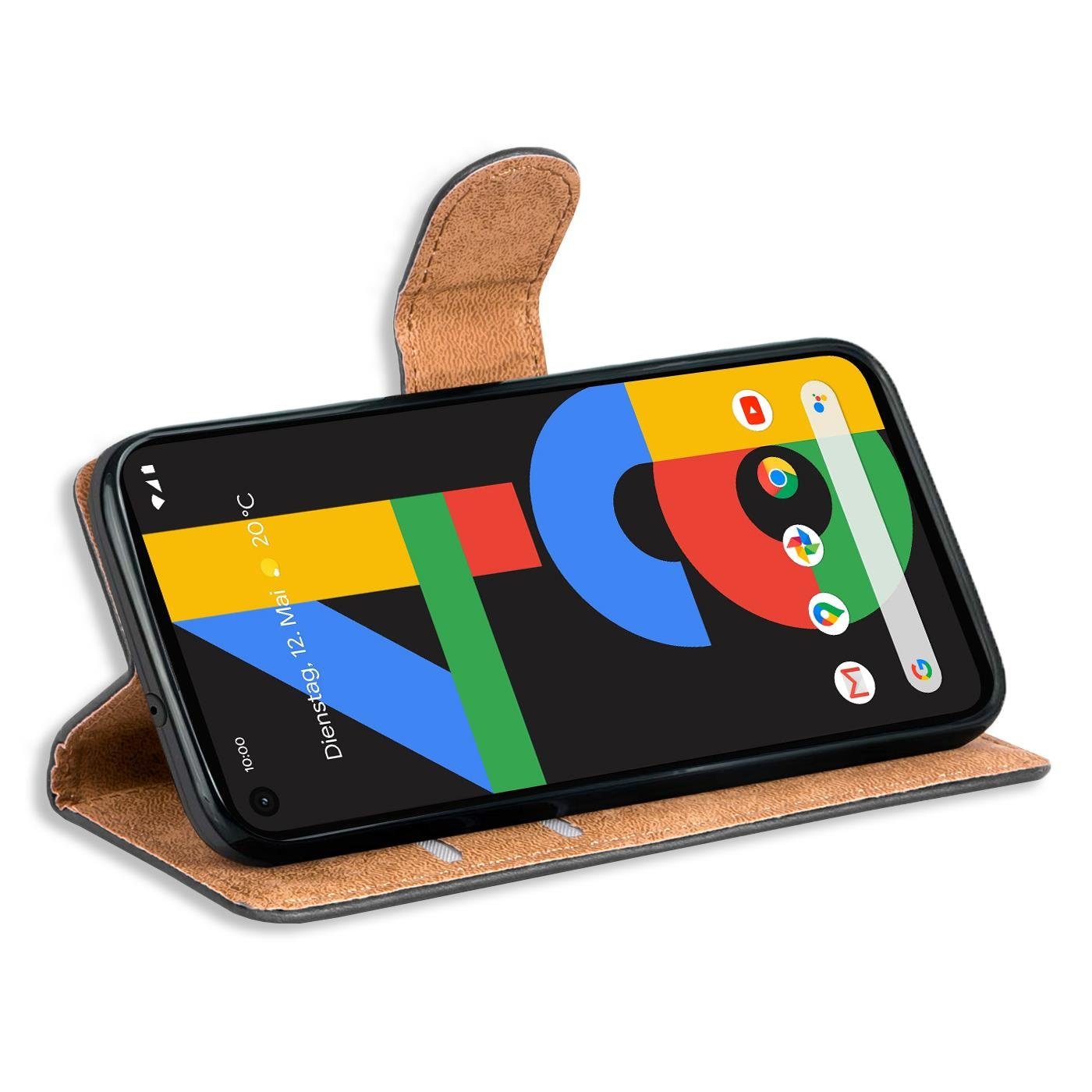 CoolGadget Handyhülle Book Case Handy Tasche für Google Pixel 4a 5,81 Zoll, Hülle Klapphülle Flip Cover für Pixel 4a Schutzhülle stoßfest