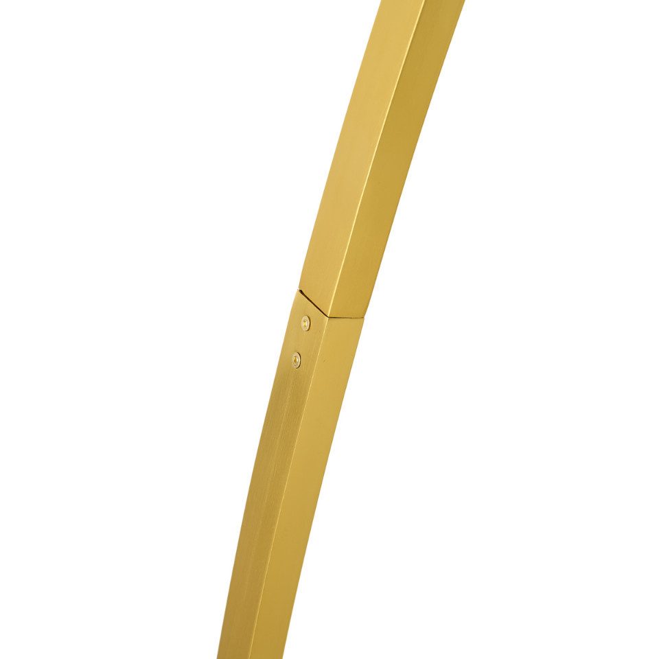 Qazqa Bogenlampe Arlow, Dimmbar, LED fest integriert, Extra-Warmweiß, QAZQA Bogen­lampe, integrated, Gold, Metall, Modern