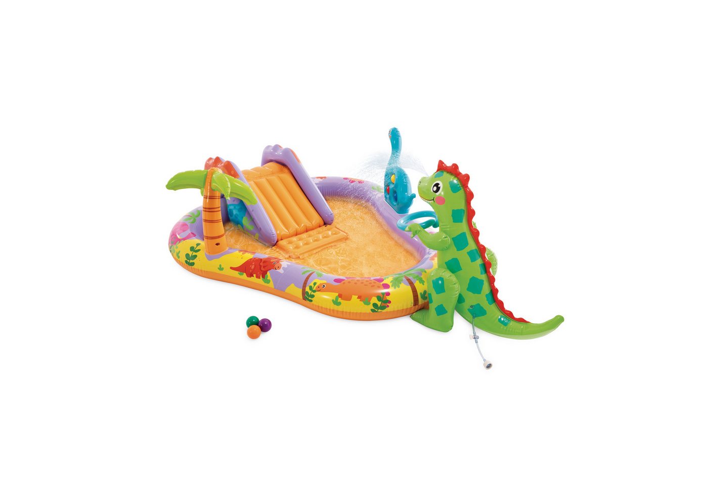 Intex Planschbecken Playcenter - Dino Park (201x157x69cm), mit Rutsche und Sprühfunktion