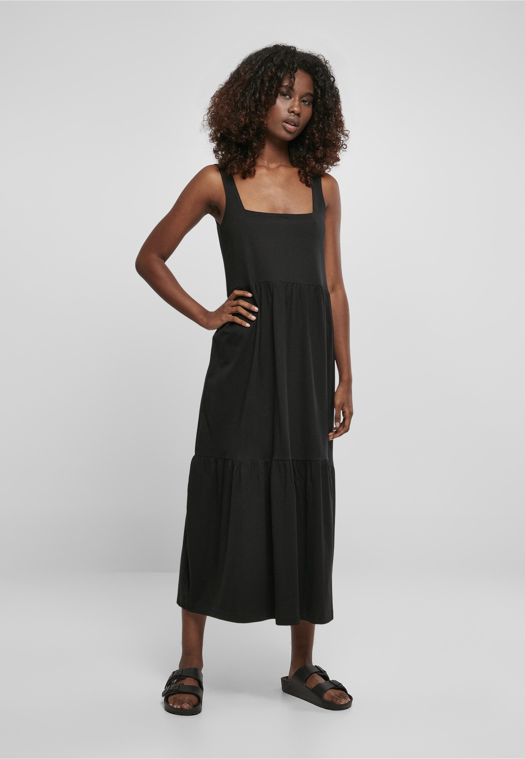URBAN CLASSICS Shirtkleid Urban Classics Damen Ladies 7/8 Length Valance Summer Dress (1-tlg)