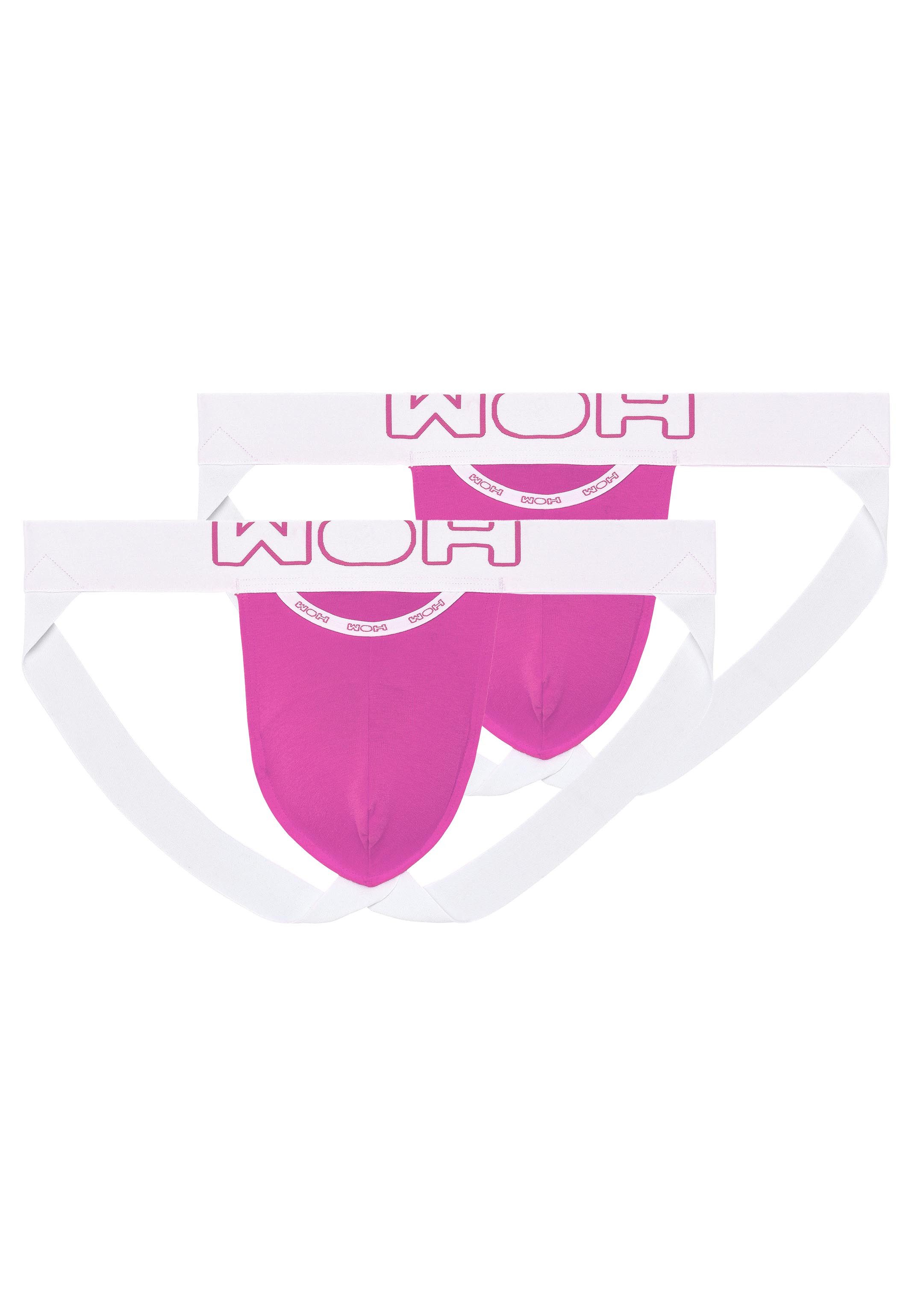 WOH Slip 2er Pack Sexy Fun (Spar-Set, 2-St) Jockstrap - Baumwolle - mit Eingriff - Atmungsaktiv