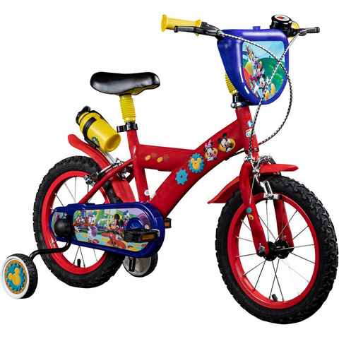 Disney Kinderfahrrad Mickey Mouse, 1 Gang, ohne Schaltung, Kinderfahrrad 3,5 Jahre Fahrrad Mädchen Jungen 100 - 115 cm Kinderrad