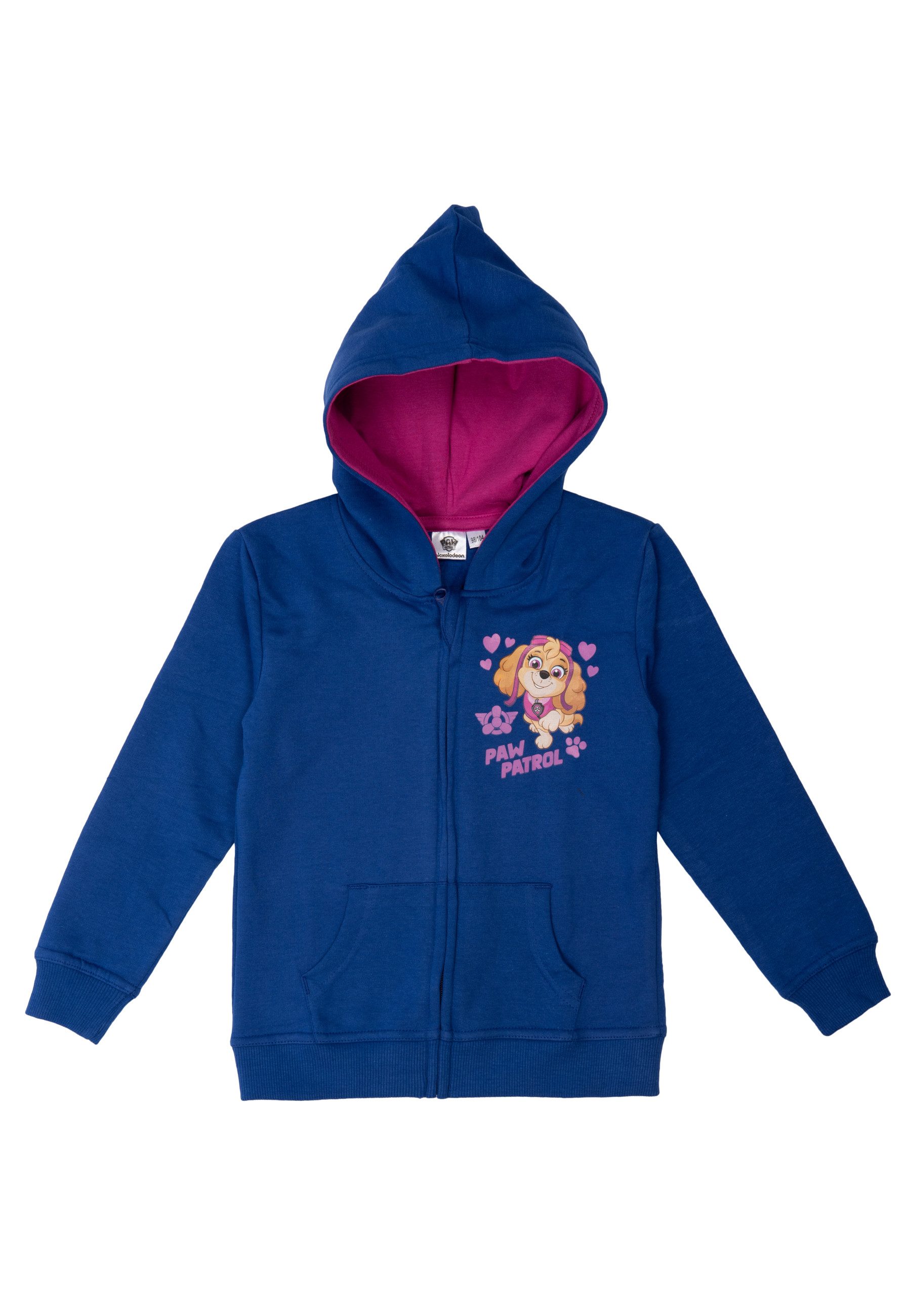 United Labels® Sweatjacke Paw Patrol - Skye - Hoodie mit Reißverschluss