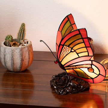 BIRENDY Stehlampe Tischlampe Tiffany-Style Schmetterling 200 Leuchte Dekorationslampe