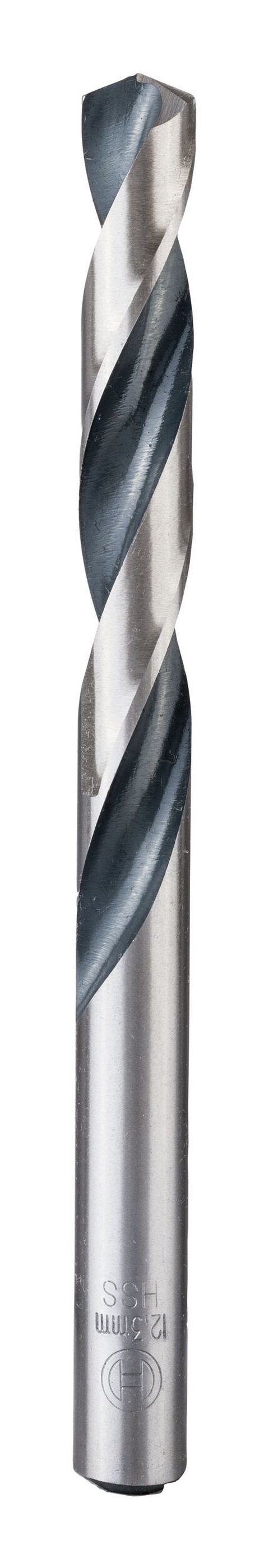 BOSCH Metallbohrer, (5 Stück), HSS PointTeQ (DIN 338) Metallspiralbohrer - 12,3 mm - 5er-Pack