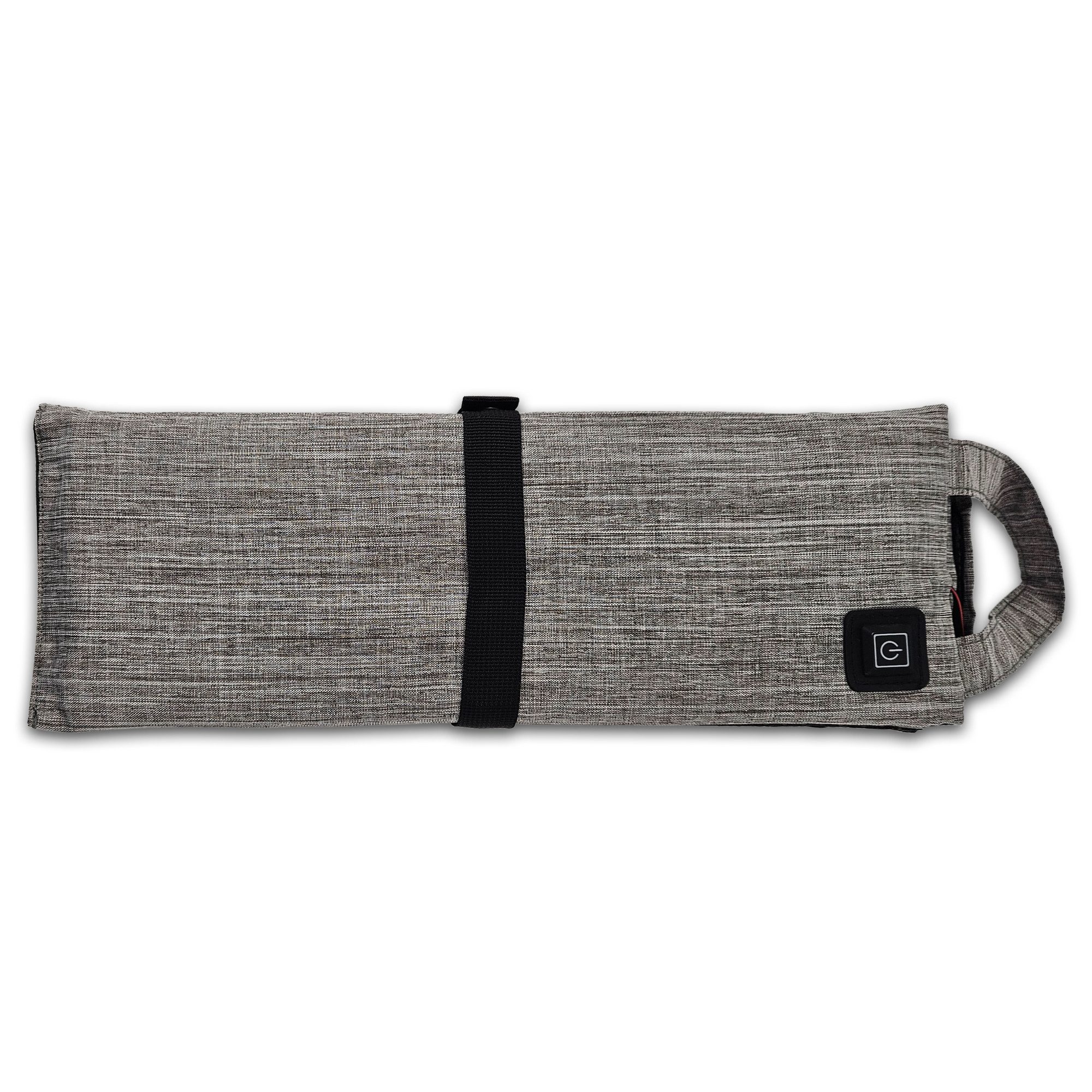 POWER INN Heizkissen Wärmekissen 40 x 44 cm grau/Schwarz, Faltbares Sitzkissen