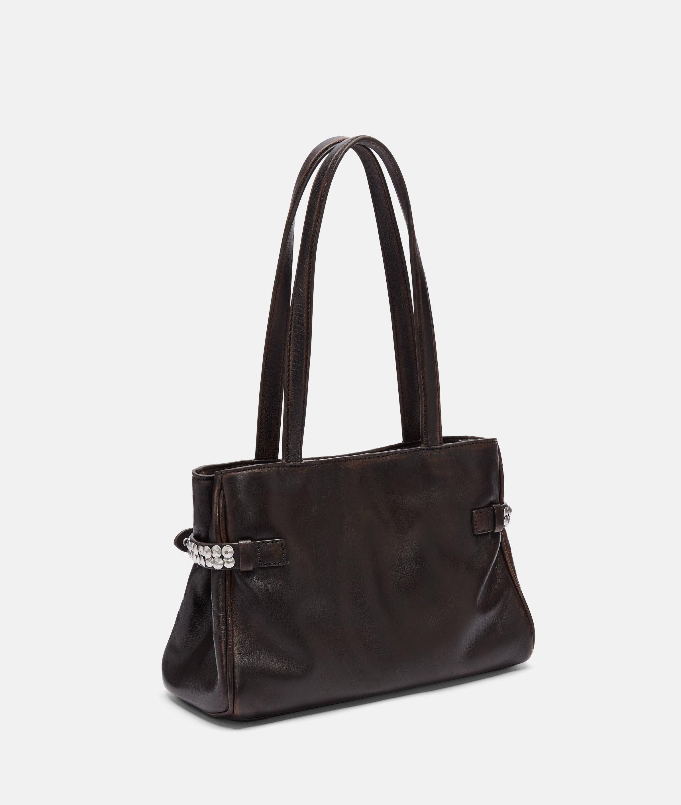 Liebeskind Berlin Schultertasche Satchel, Geräumige Schultertasche aus Lamm günstig online kaufen