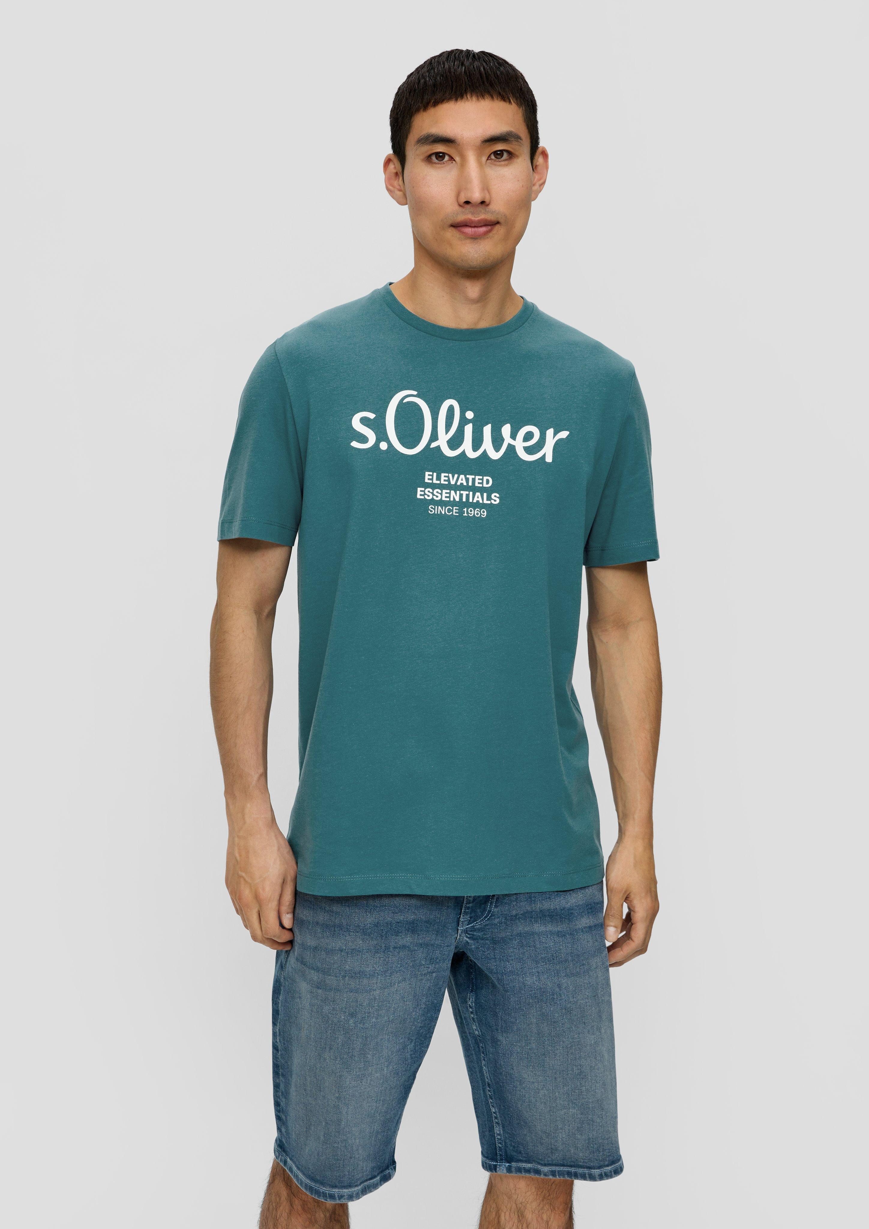 s.Oliver Kurzarmshirt T-Shirt aus Baumwolle mit günstig online kaufen