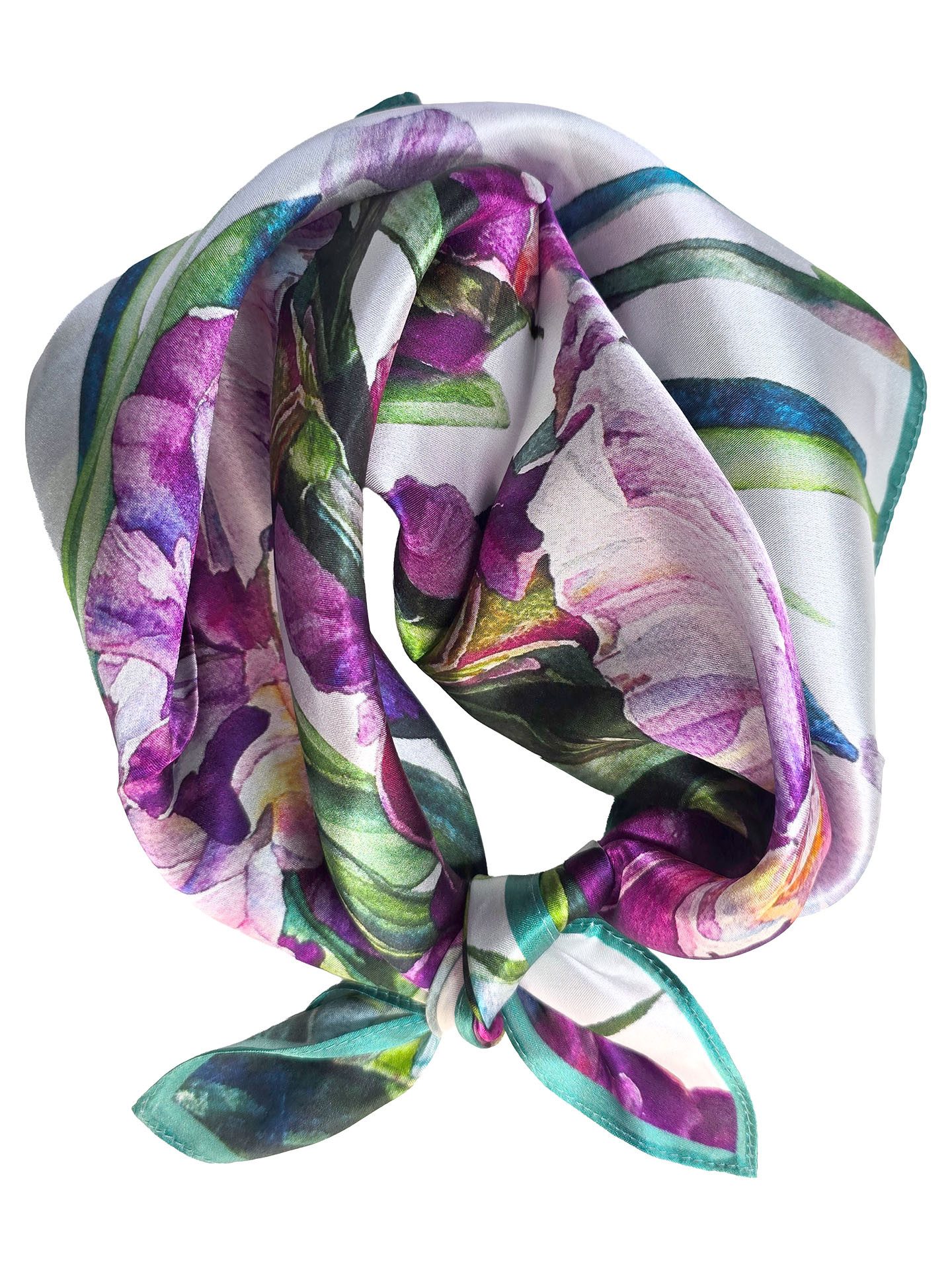 Moschen-Bayern Halstuch Halstuch Damen Nickituch Seidentuch Seidenhalstuch Violett Grün