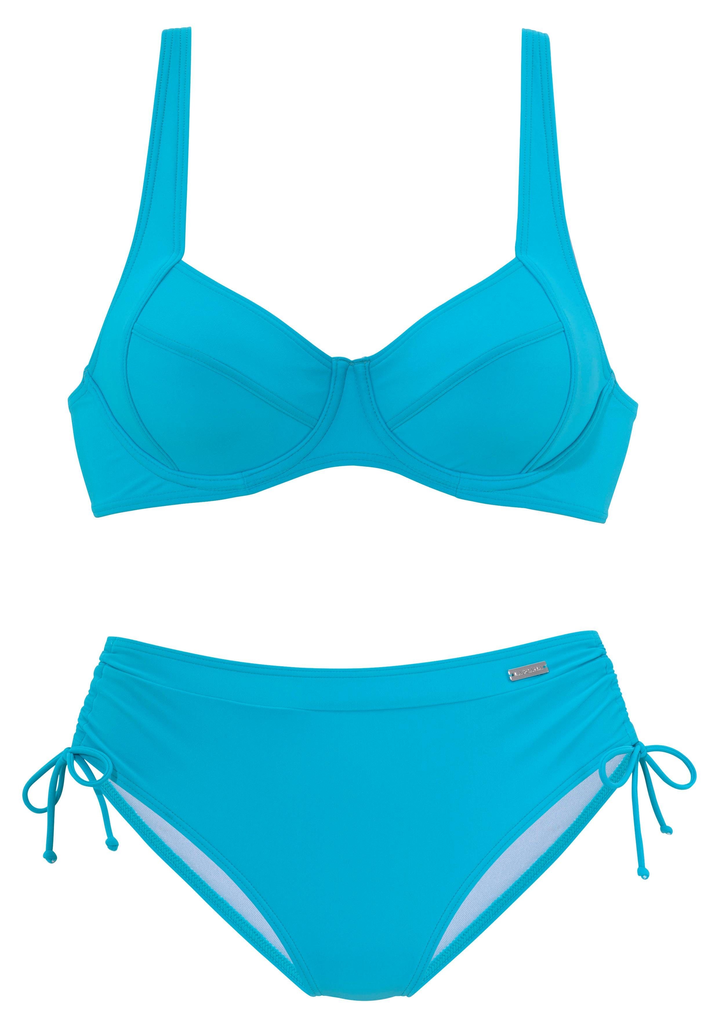 LASCANA Bügel-Bikini mit seitlich geraffter Bikinihose günstig online kaufen