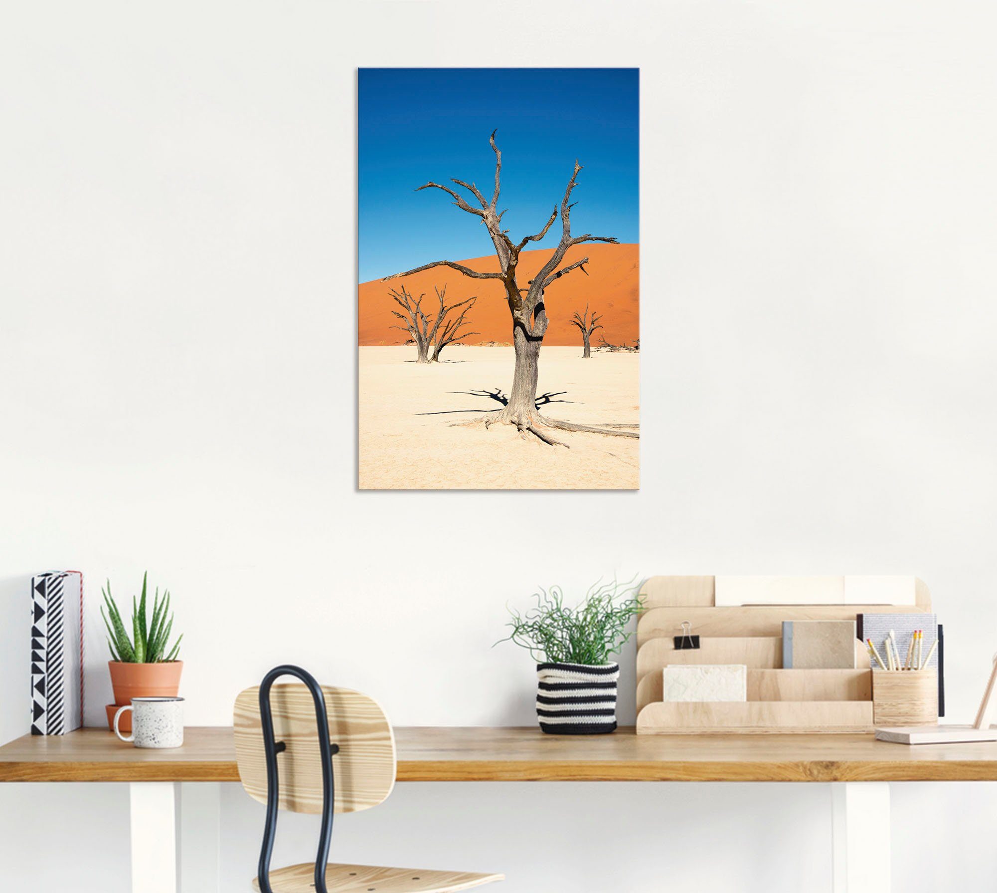 Poster versch. Wandbild Kameldornbäume Leinwandbild, Größen Abgestorbene II, als Wüste in St), Wandaufkleber (1 Artland oder Alubild,