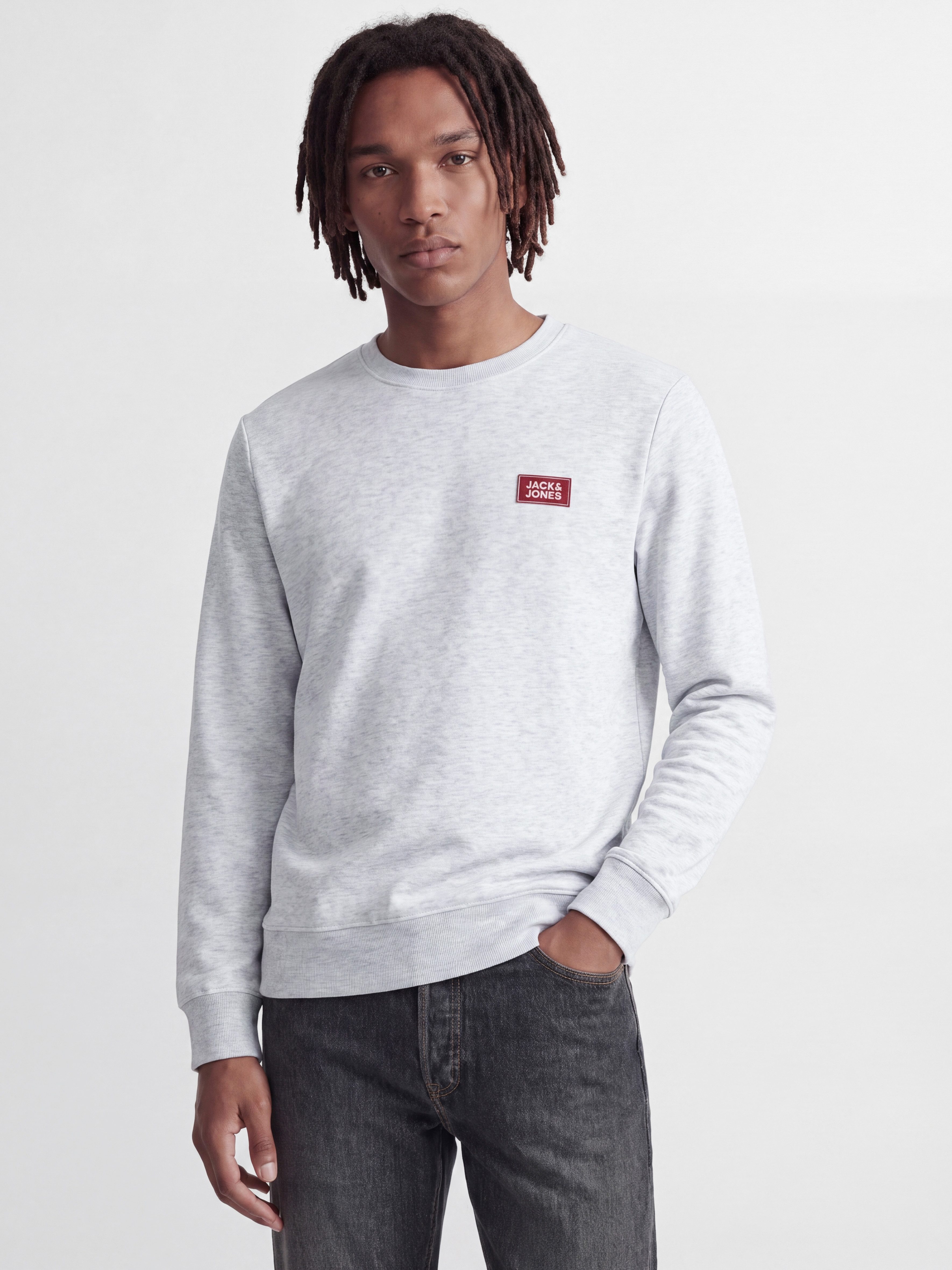 Jack & Jones Sweatshirt JJRUSH SWEAT CREW NECK Baumwollmischung, regular fit