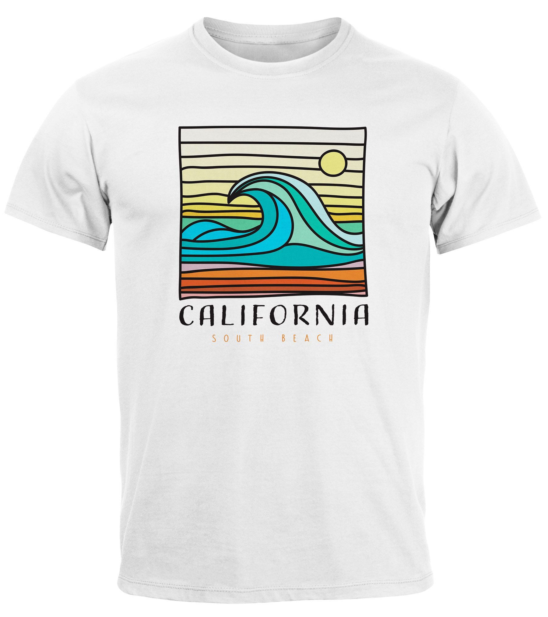 Neverless Print-Shirt Herren T-Shirt California South günstig online kaufen