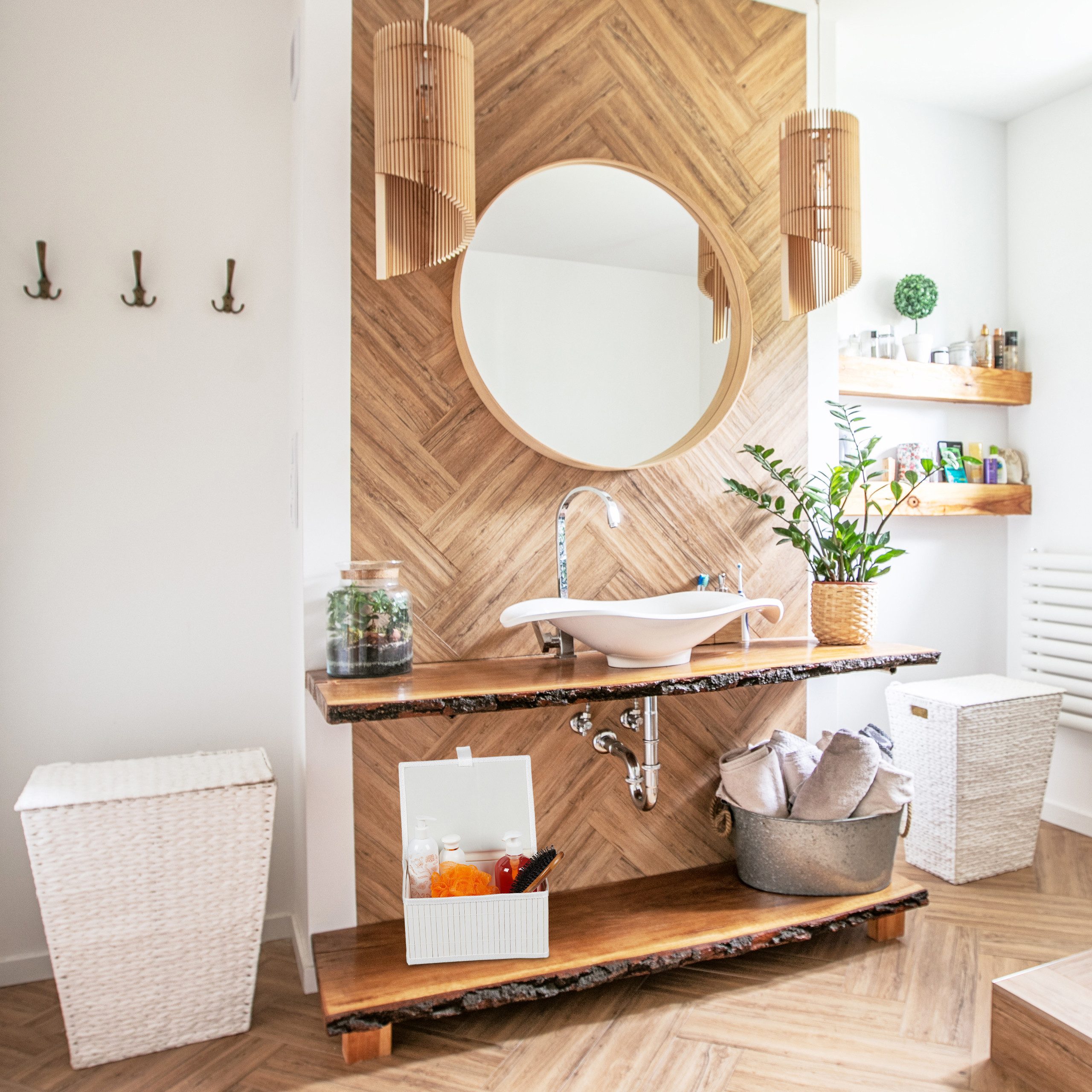 relaxdays Aufbewahrungskorb 3er Set, weiß günstig online kaufen