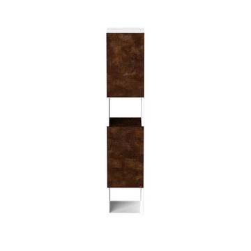 GARLIVO Badezimmer-Set Badezimmerschrank GLC2, hängend, stehend, Rust, Hochschrank, Breite 31,5 cm