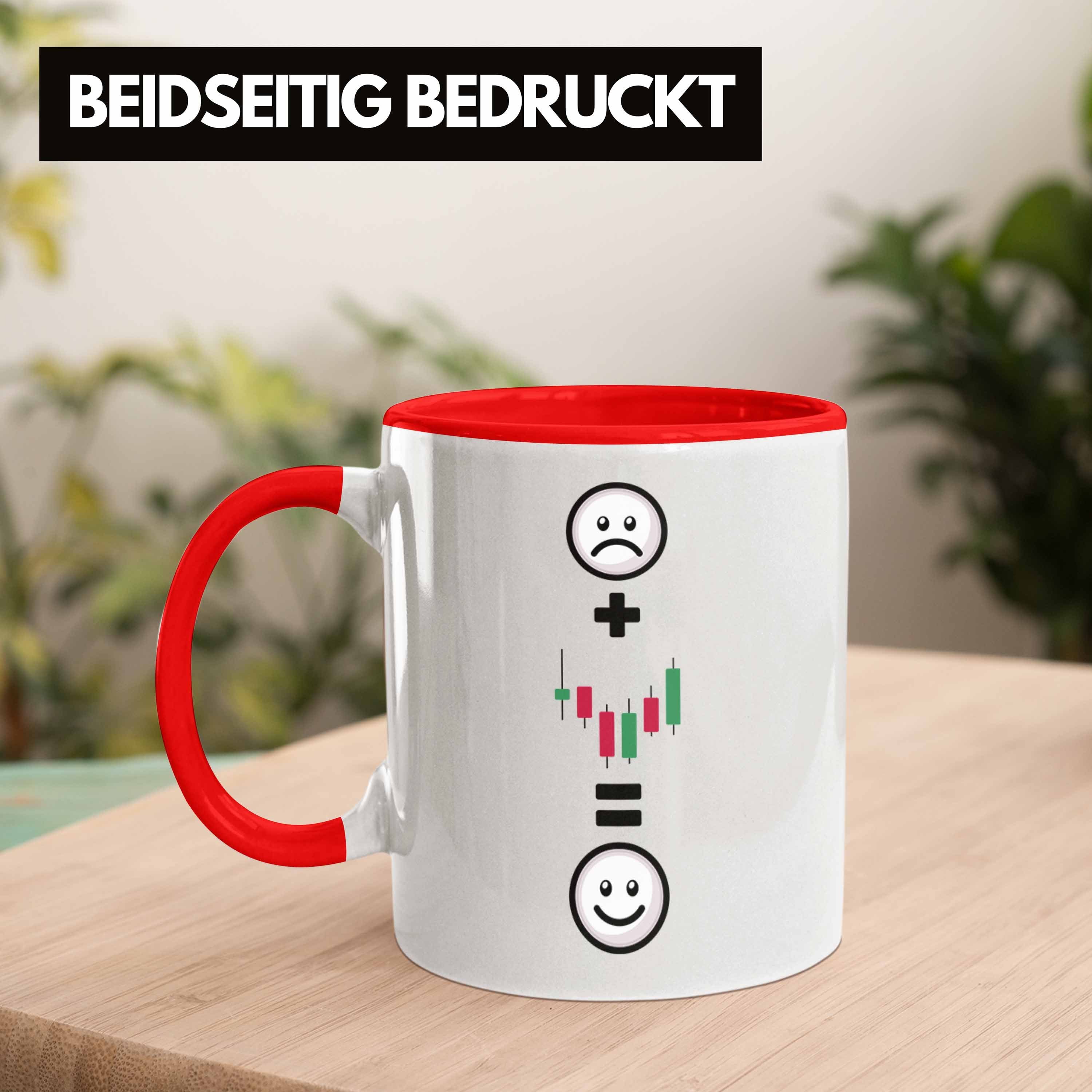 Börse Aktien Trading für Lustige Tasse Tasse Trendation Rot Geschenk Geschenkidee Daytrader
