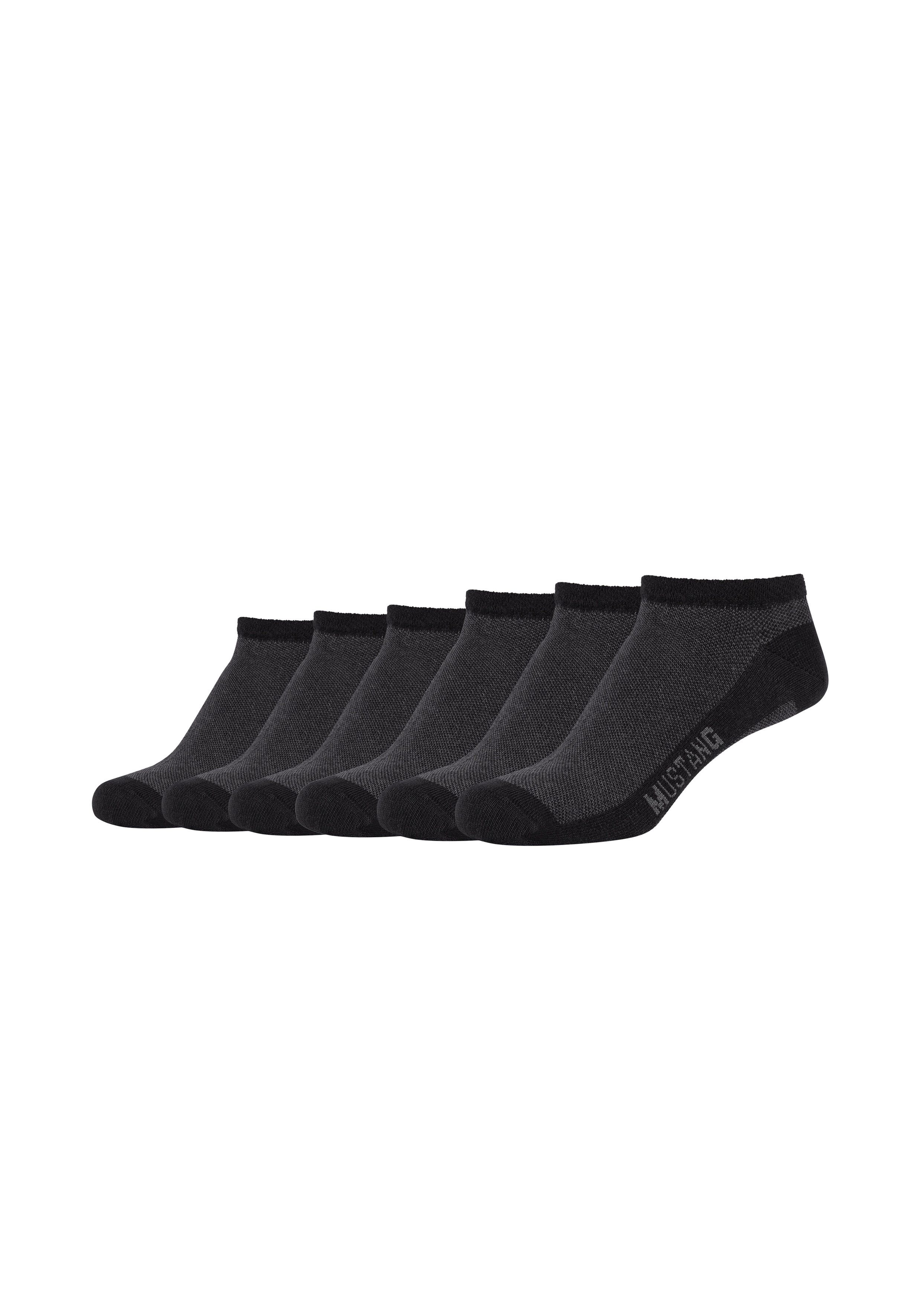 MUSTANG Kurzsocken casual (6-Paar) mit elastischem Komfortbund – Bild 5 von 5