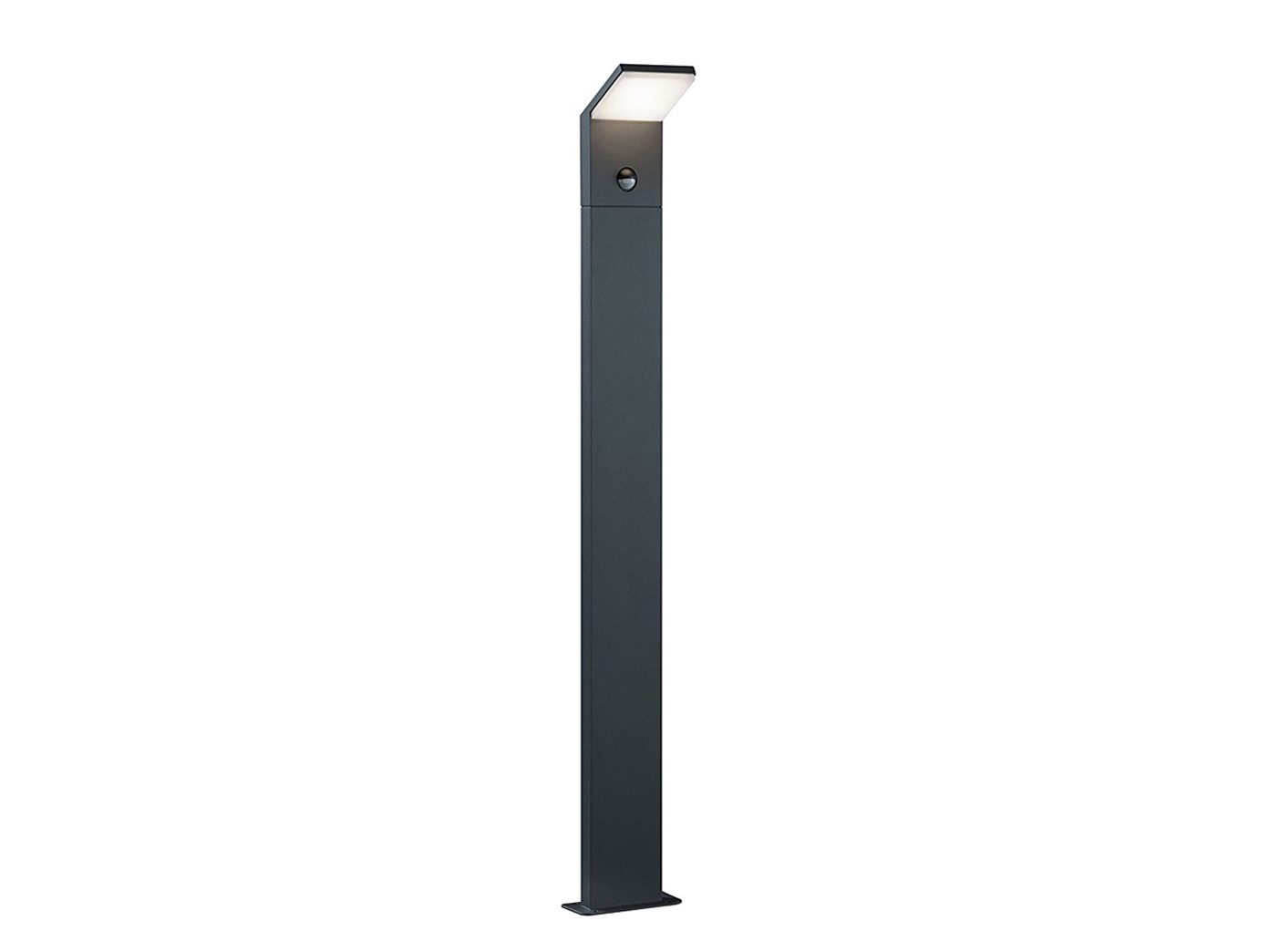TRIO Leuchten LED Pollerleuchte, Bewegungsmelder, LED fest integriert, Warmweiß, Außen Garten-Wegbeleuchtung mit Strom aus Aluminium, Höhe 100cm