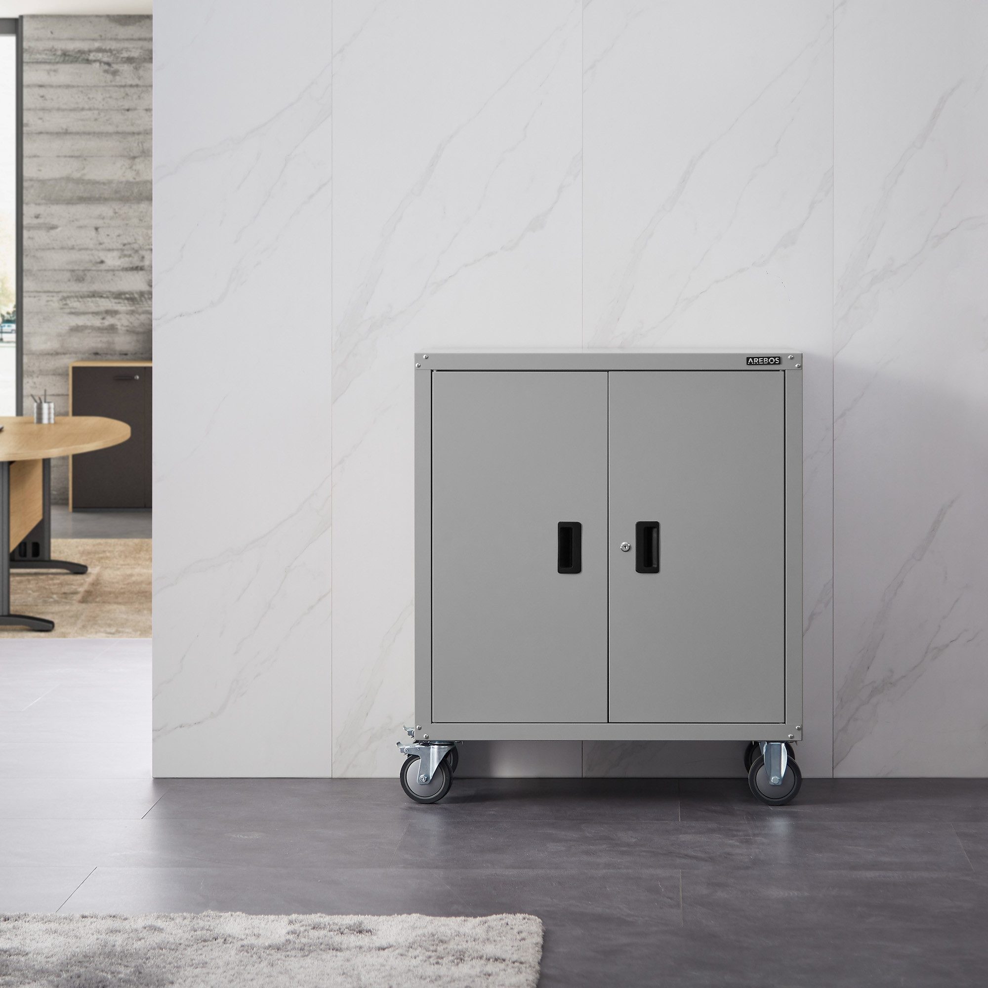 Arebos Aktenschrank Aktenschrank Büroschrank Materialschrank Stahlschrank günstig online kaufen