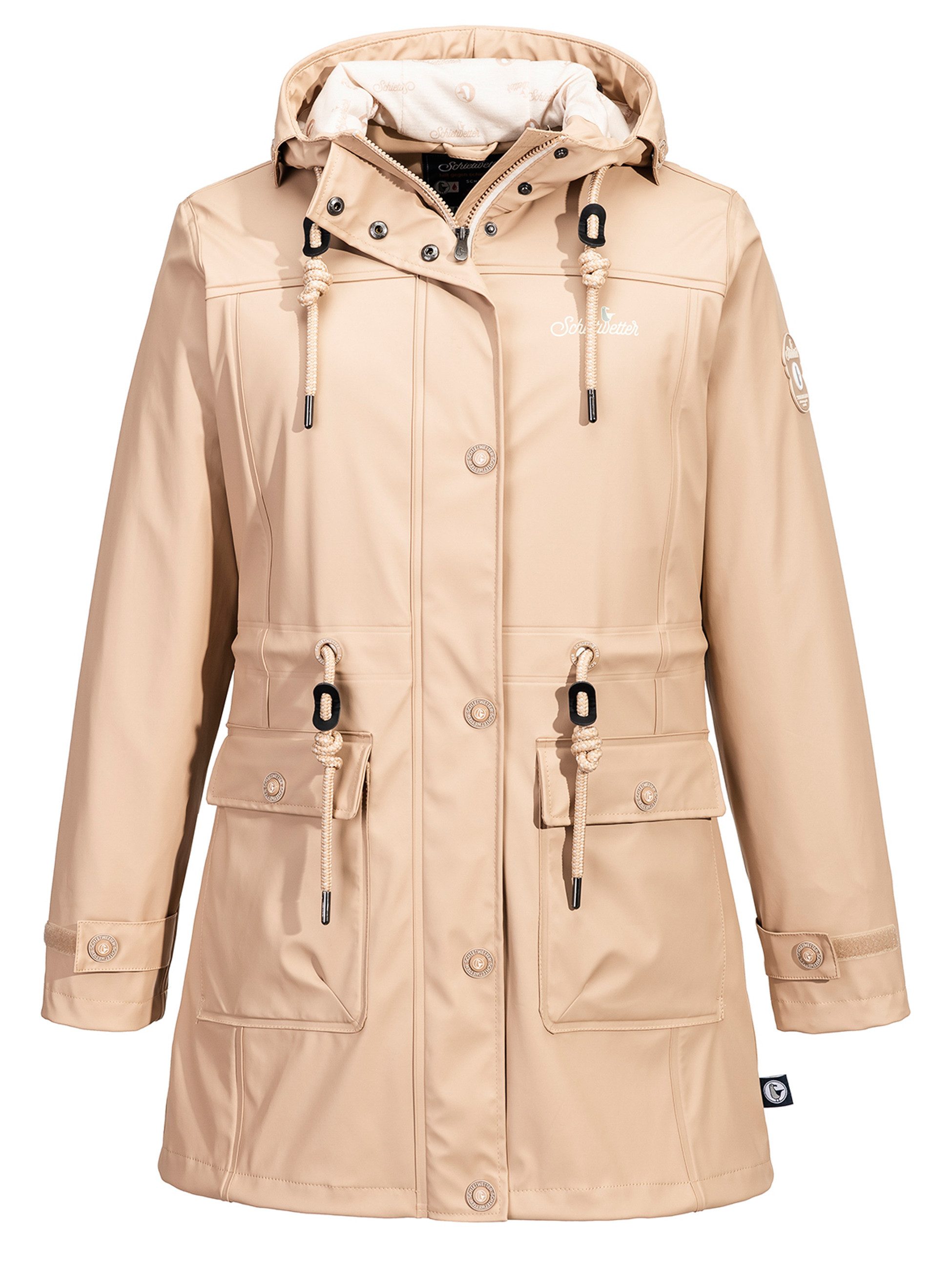 Schietwetter Regenmantel Damen Regenjacke Parka günstig online kaufen