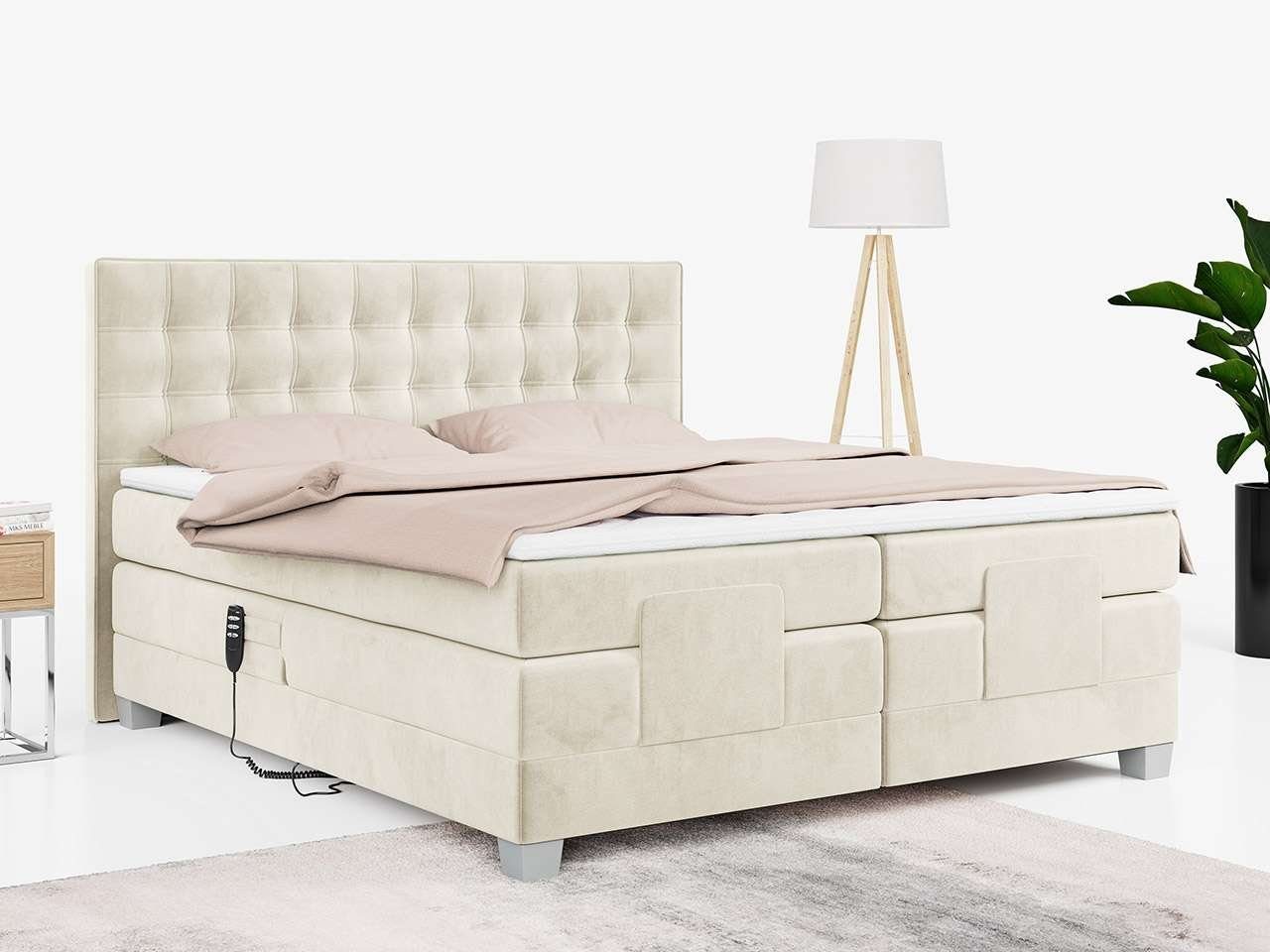 MKS MÖBEL Boxspringbett ELECTRO Elektrisch verstellbare Doppelbett