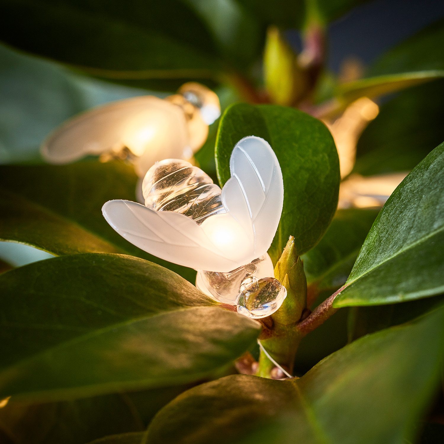 Lights4fun LED-Lichterkette 20er LED Micro Lichterkette Bienen