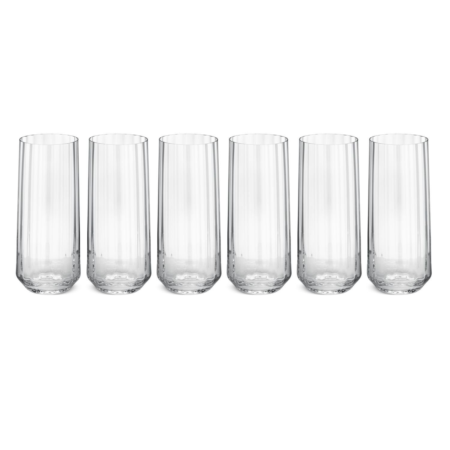 Georg Jensen Longdrinkglas Bernadotte, Kristallglas, 6er Set