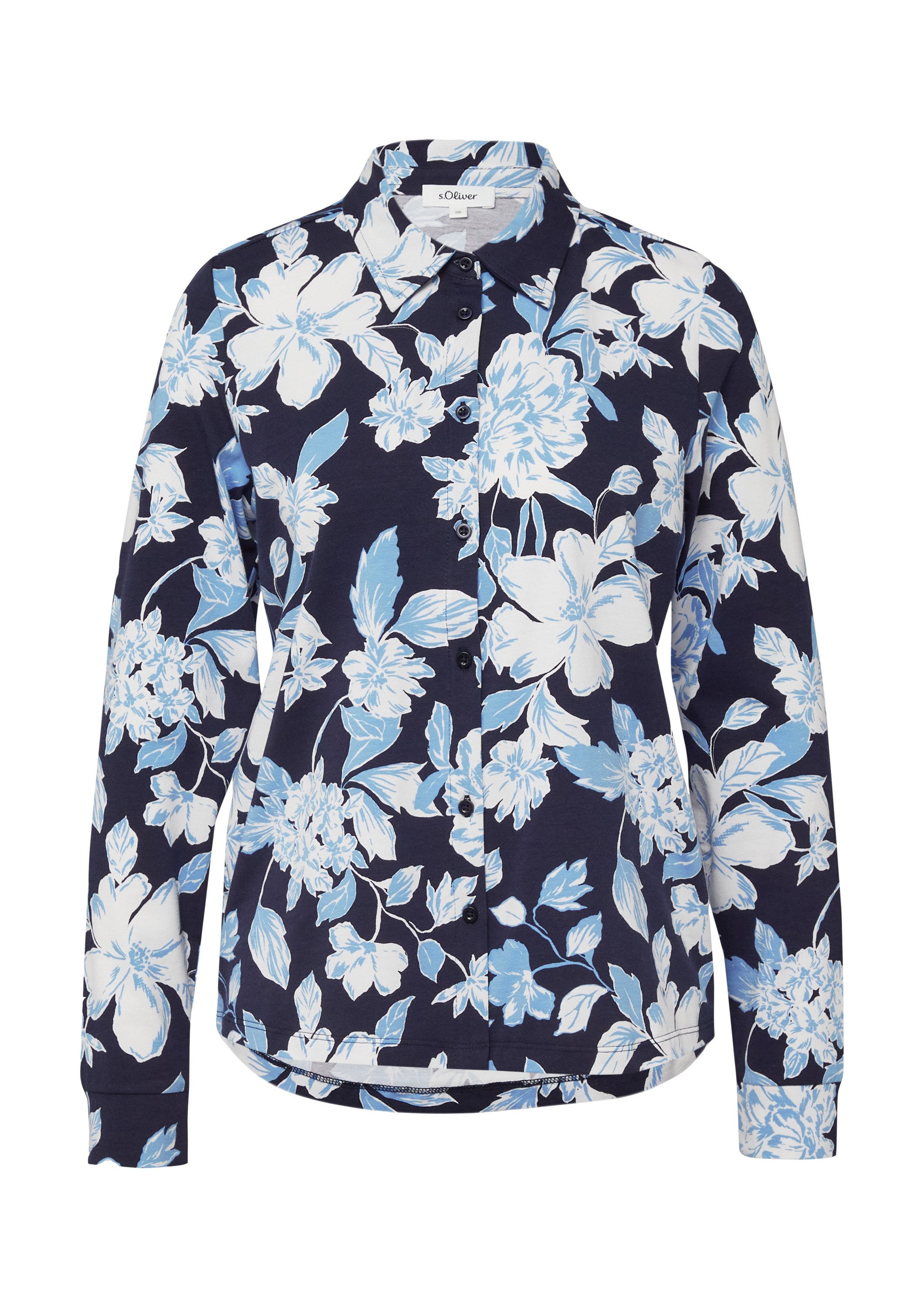 s.Oliver Langarmbluse T-Shirt Elastische Jerseybluse
