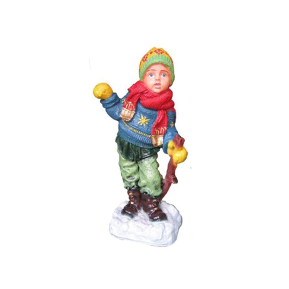 Figuren Figur Statue Winter Deko Garten Dekofigur Dekoration Junge JVmoebel Schnee
