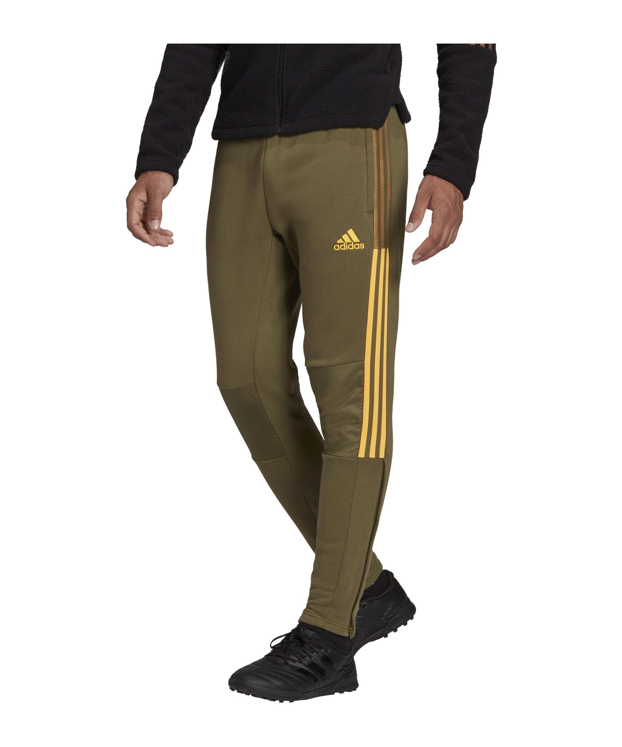 Sporthose adidas Performance Trainingshose Tiro gruen Winterized