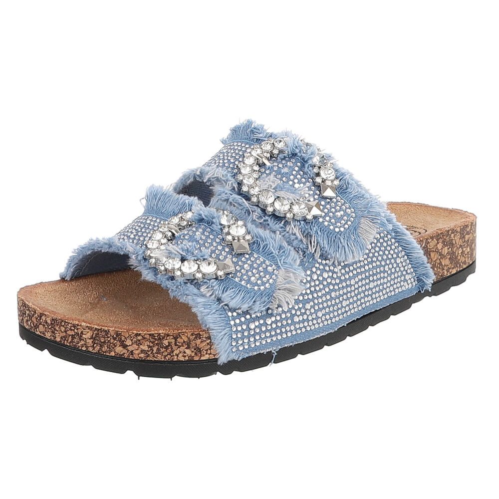 Ital-Design Modische Damen Sandalen mit Komfort und Dekoration Pantolette ( günstig online kaufen