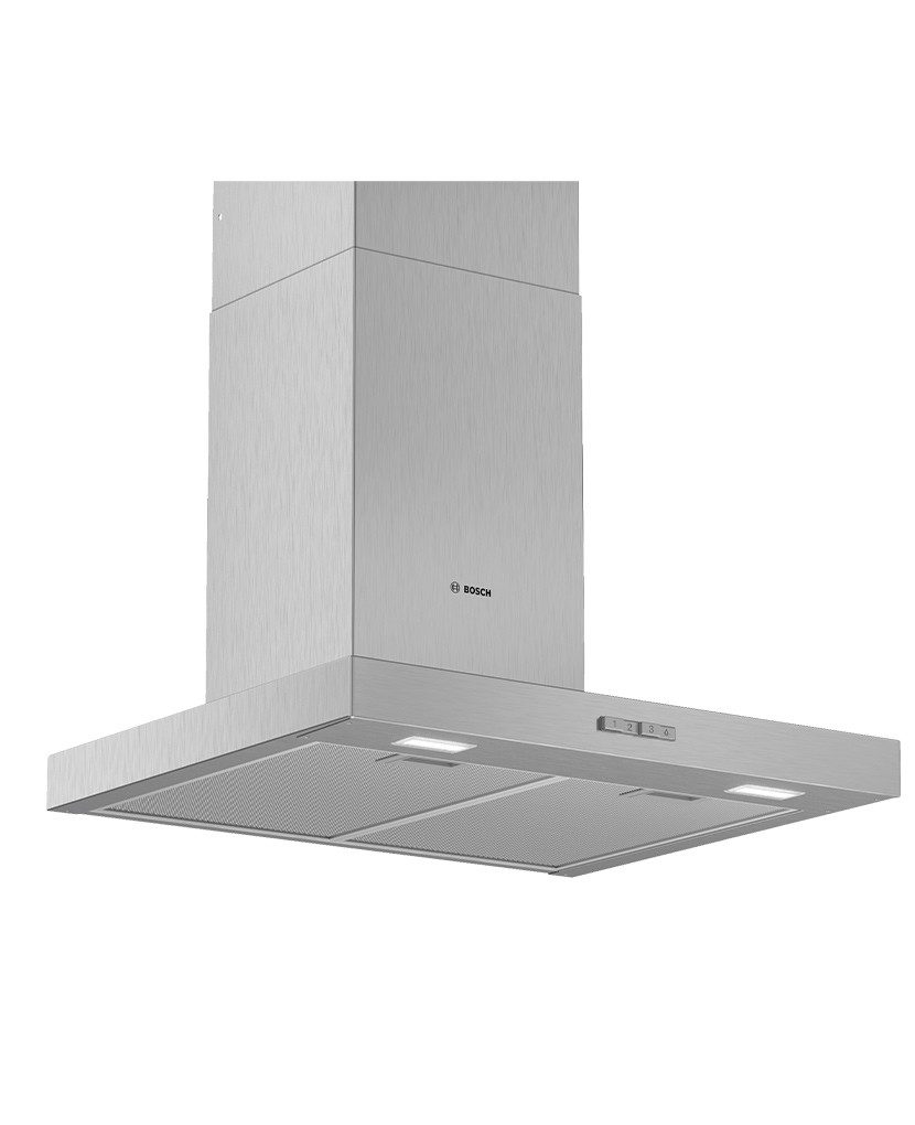 BOSCH Wandhaube DWB66BC50 DWB66BC50, LED-Beleuchtung, Metallfettfilter, 3 Leistungsstufen, Umluft, Ablust