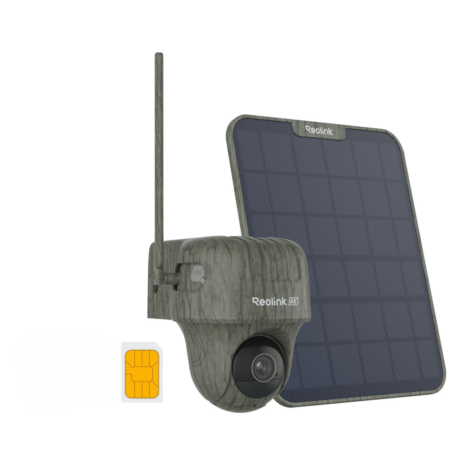 Reolink Wildkamera Ranger PT 4K 4G LTE (Außenbereich, No-Glow,Tiererkennung,Bewegungsmelder, 355°/90° Schwenk,2-Weg-Audio)