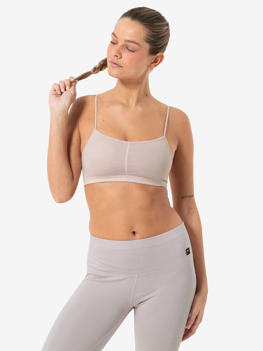 SUPER.NATURAL Sport-BH für Damen, Merino COSY BRA atmungsaktiv, bequem