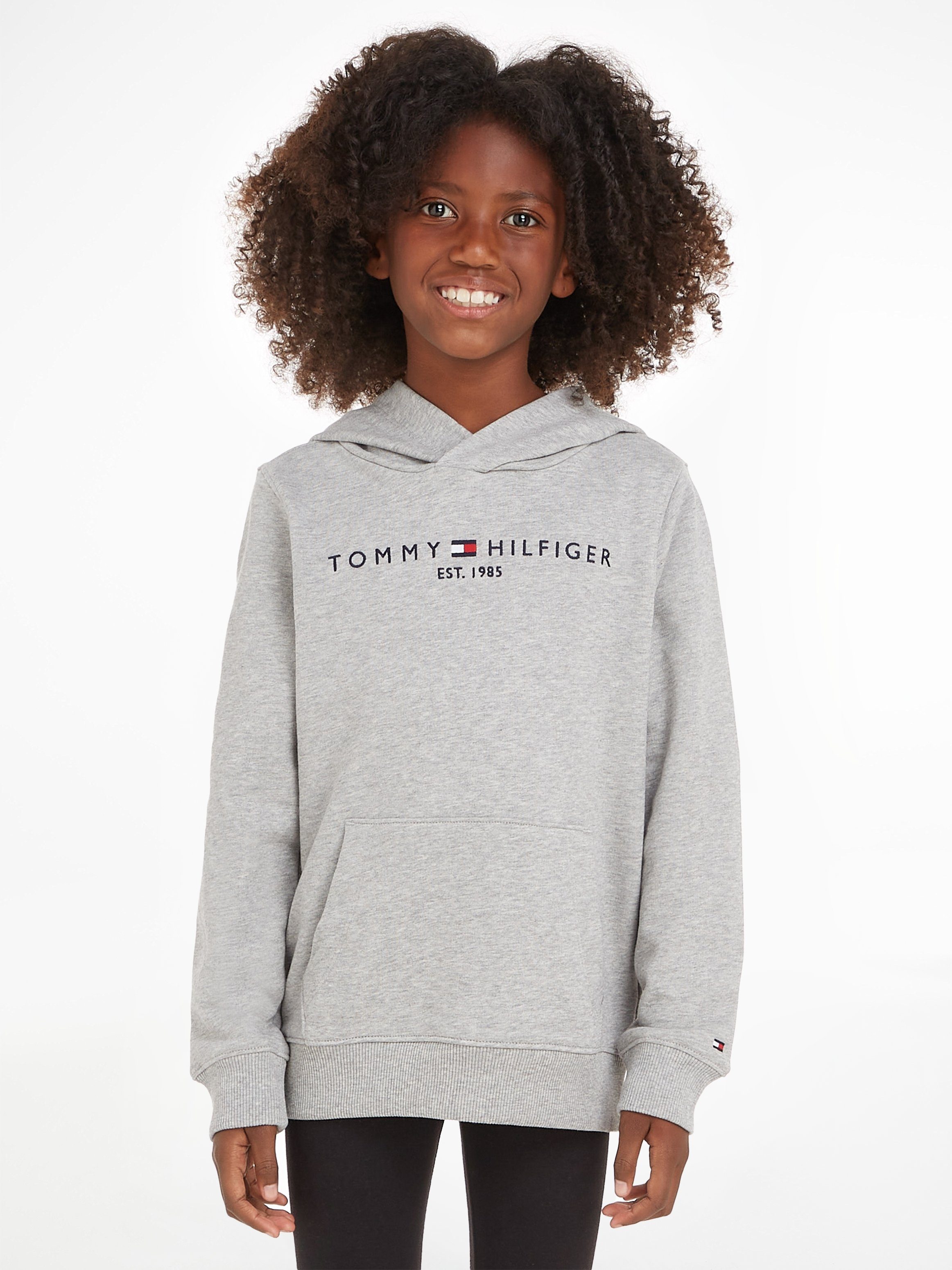 und HOODIE Hilfiger Jungen Kapuzensweatshirt Mädchen ESSENTIAL für Tommy