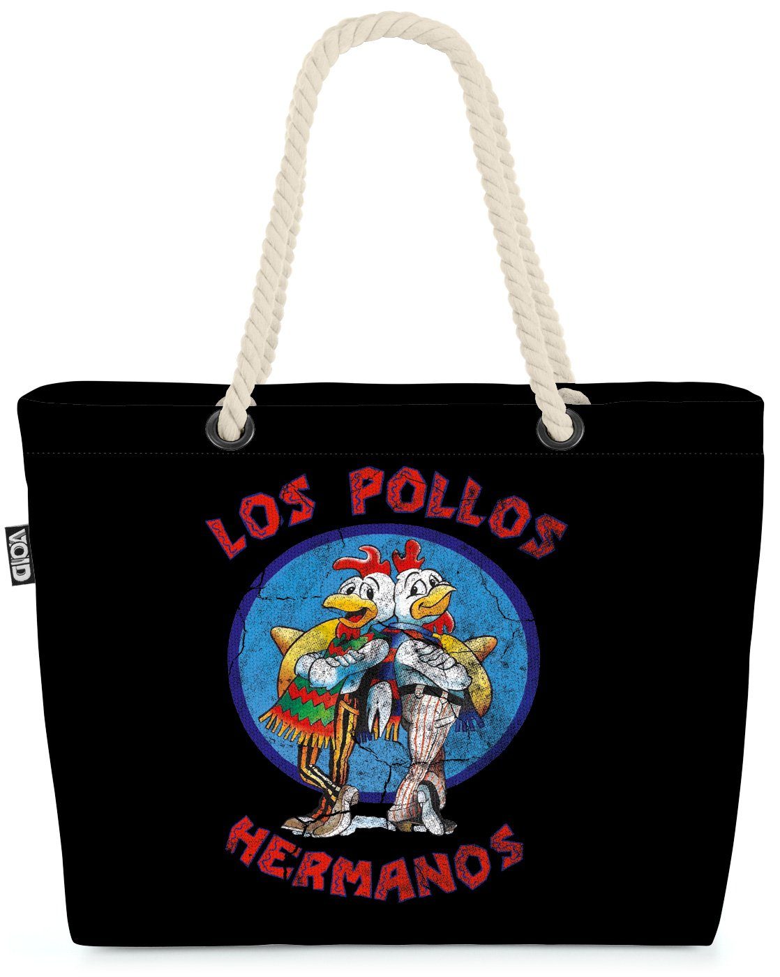schwarz Strandtasche breacking Los Bag (1-tlg), VOID Shopper Pollos walter chicken Beach bad