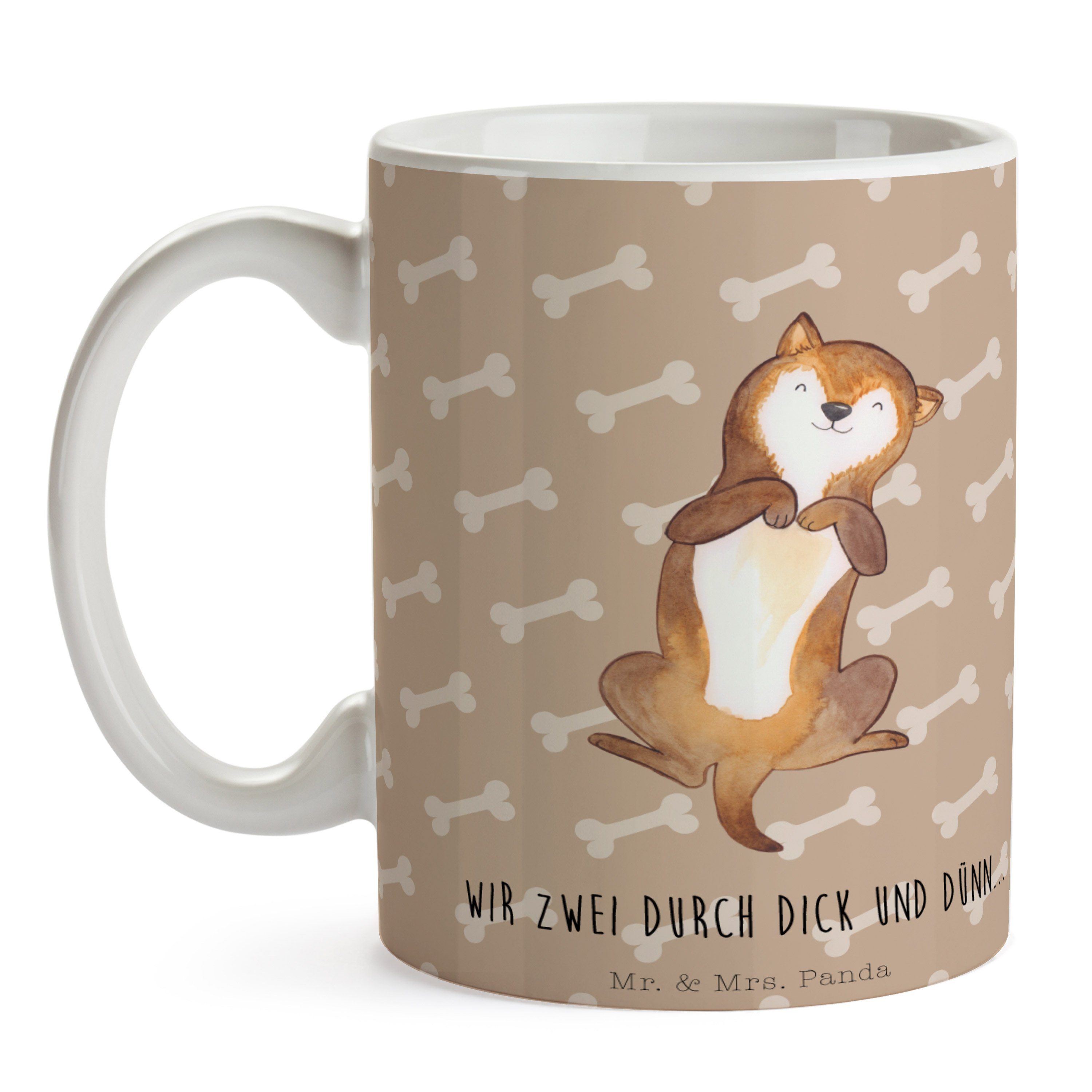 Bauchkraulen Kaffeebecher, Hund Keramik Tasse Geschenk, Mr. Mrs. & Hundeglück Tasse - - Panda Motive,