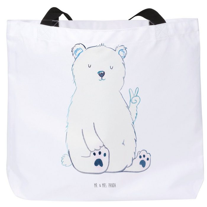 Mr. & Mrs. Panda Shopper Eisbär Faul - Weiß - Geschenk Beutel Entspannen Schultasche Teddy (1-tlg)