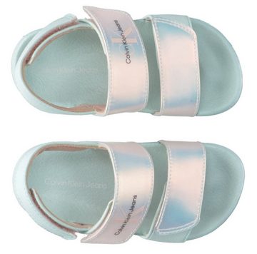 Calvin Klein Jeans VELCRO SANDAL Sandale, Sommerschuh, Klettschuh, Sandalette, mit Schimmer-Effekt