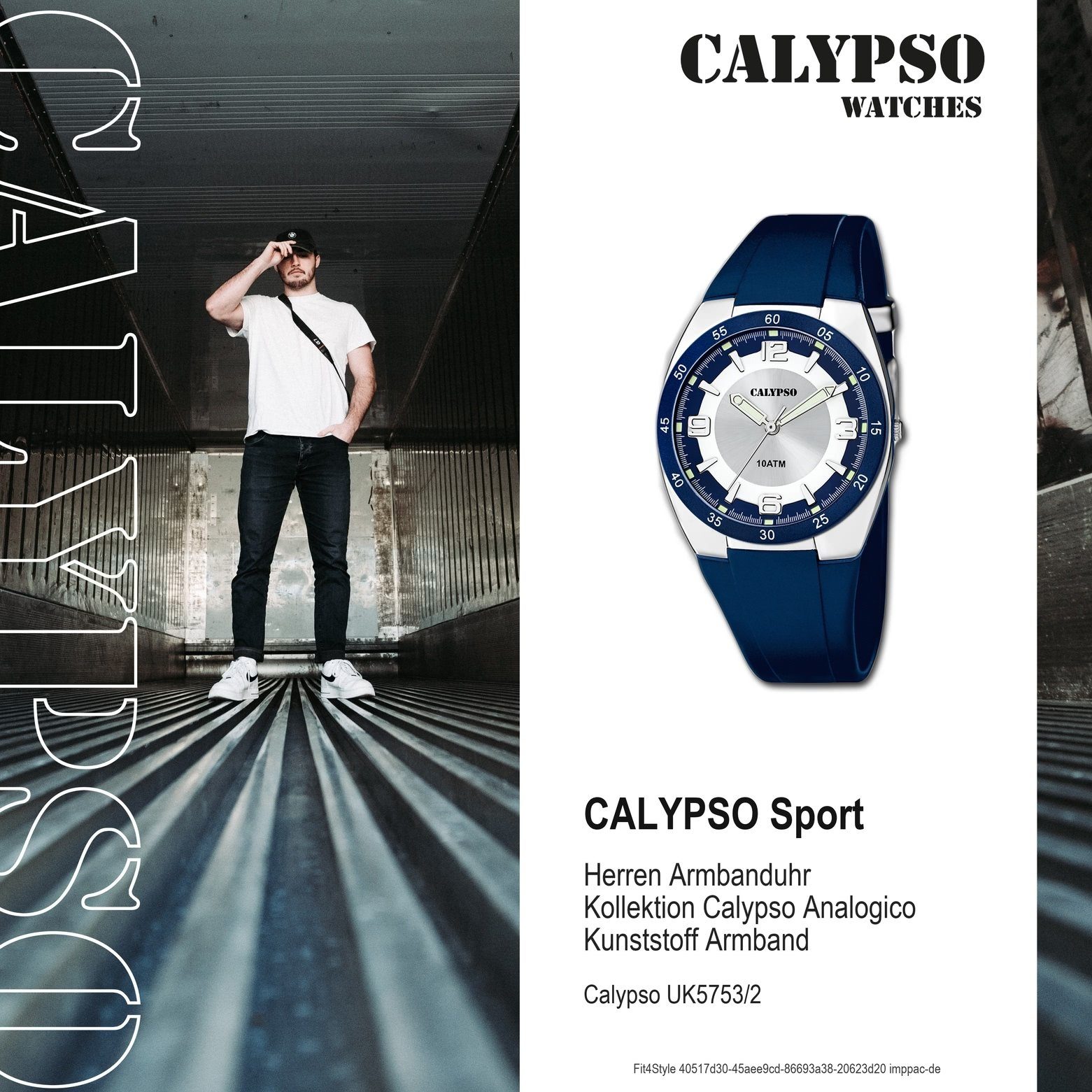 CALYPSO WATCHES Quarzuhr Calypso Herren Uhr K5753/2 Kunststoffband, (Analoguhr), Herren Armbanduhr rund, Kunststoff, PUarmband blau, Sport