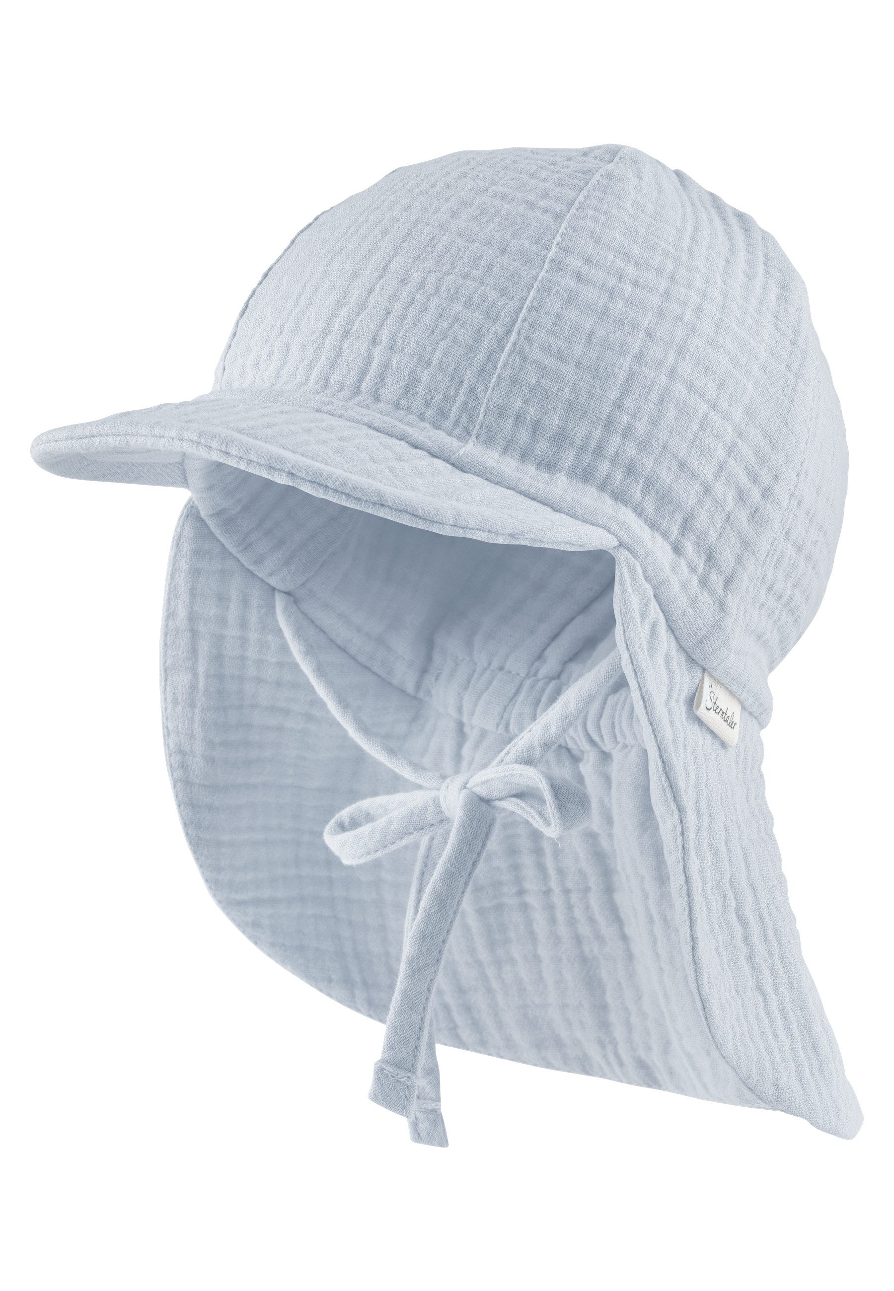 Sterntaler® Schirmmütze 30 Schirmmütze mit Nackenschutz Musselin (1-St)