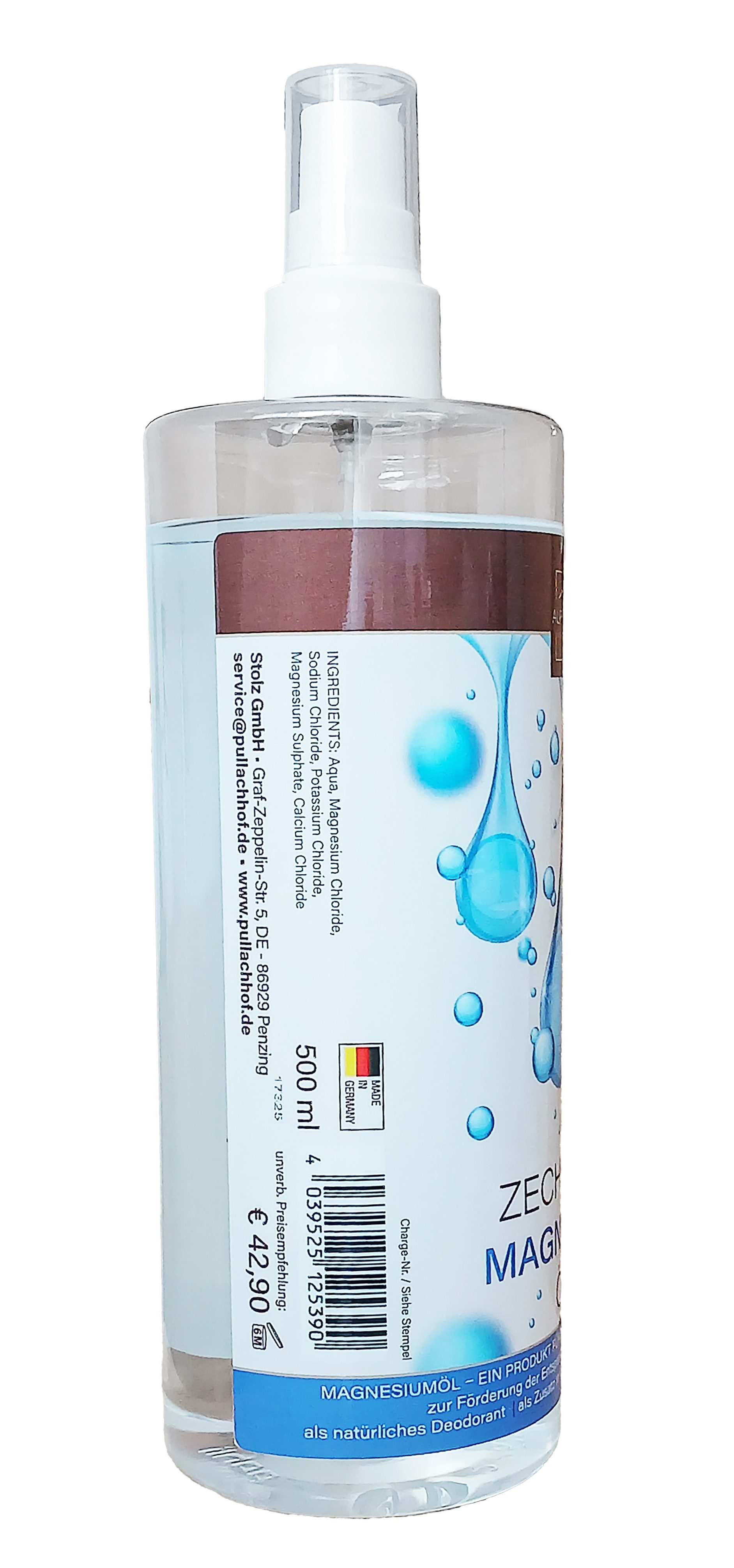 ALPENHOF Körperöl ZECHSTEIN MAGNESIUM ÖL Spray 500ml Magnesiumöl für Nerven Muskeln 90, Magnesiumchlorid Mineral Massage Entspannung