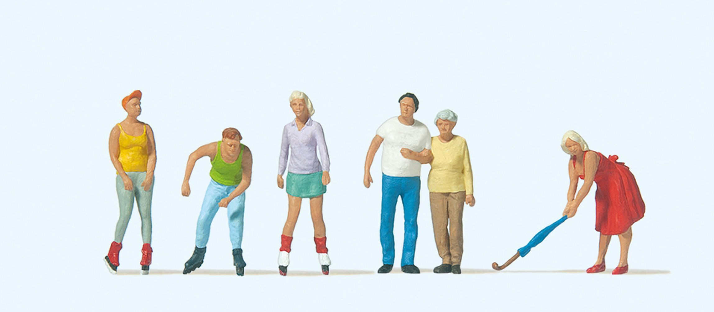 Preiser Sammelfigur Skater, Spaziergänger PRE10740, Made in Europe