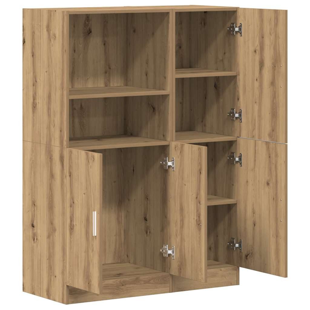 vidaXL Wandregal NA 2-tlg Küchenschrank-Set Artisan-Eiche Spanplatte