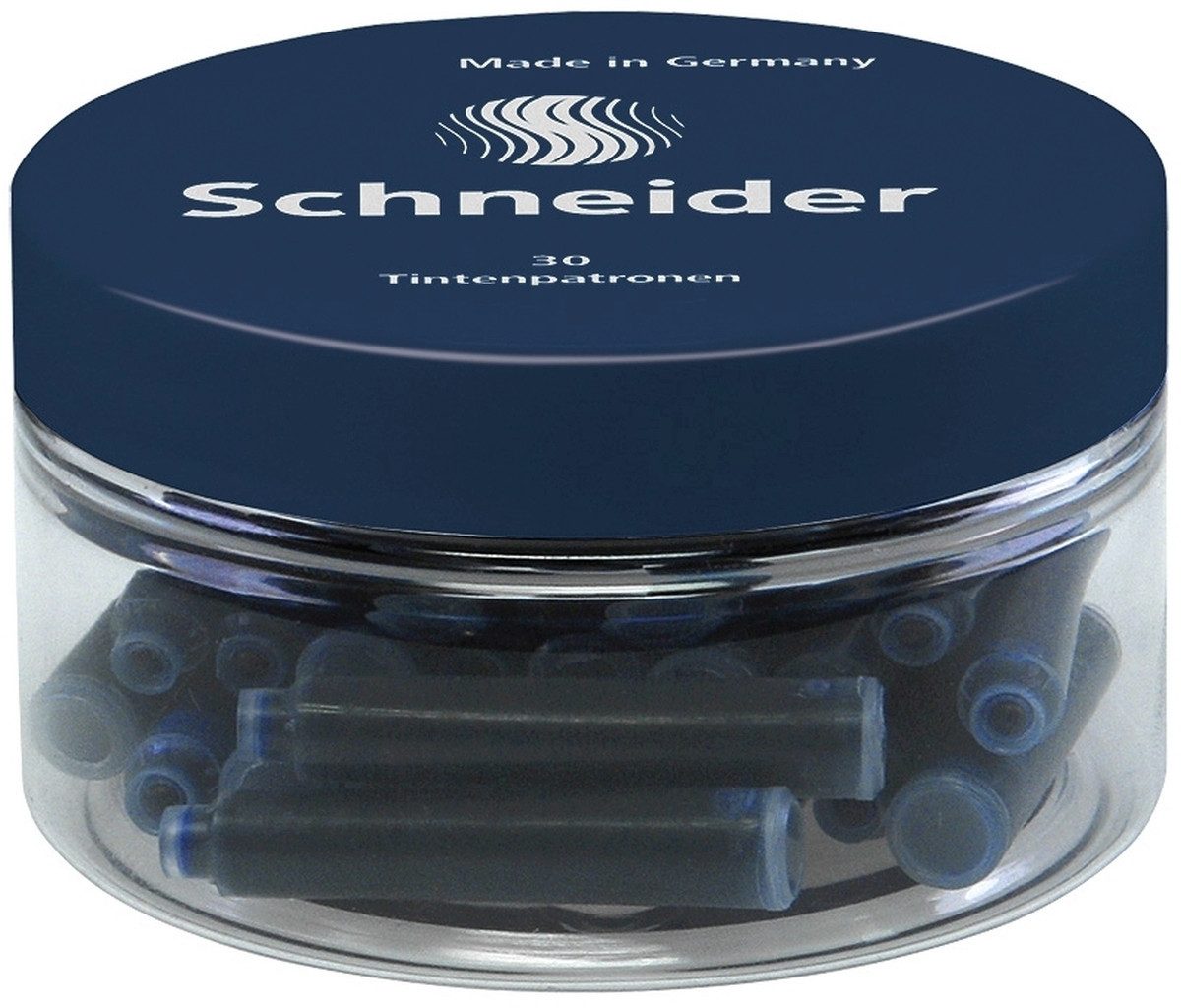 SCHNEIDER Füllhalter Tintenpatrone Standard mitternachtsblau Runddose VE=30 Stück