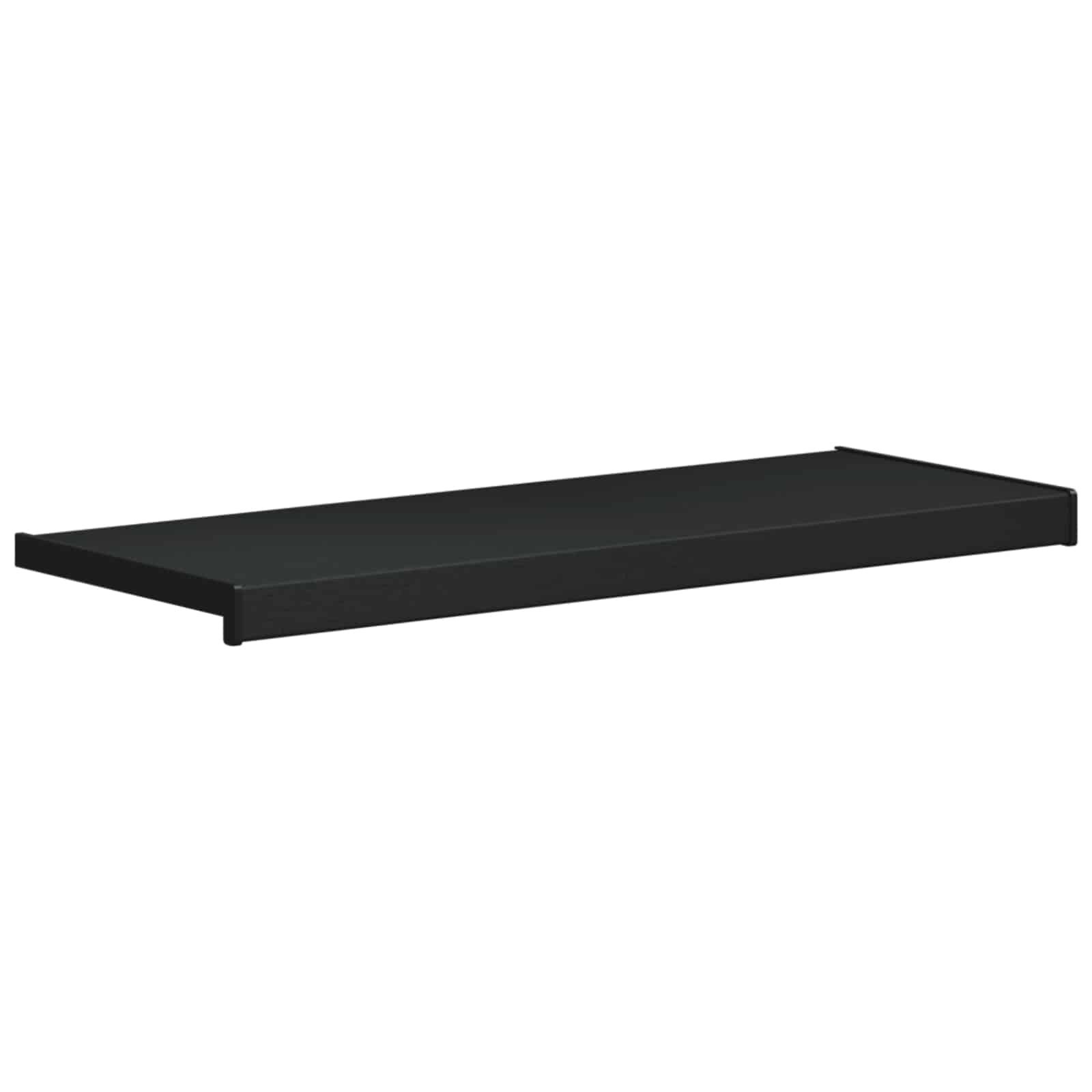vidaXL Fensterbank Fensterbank Schwarz mit Holzmaserung 60 x 30 x 4,5 cm PVC
