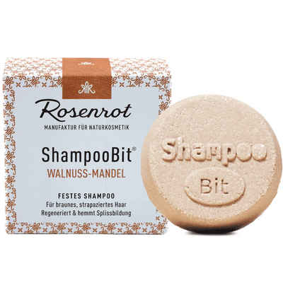 Rosenrot Festes Haarshampoo Festes Shampoo Walnuss-Mandel, 60 g