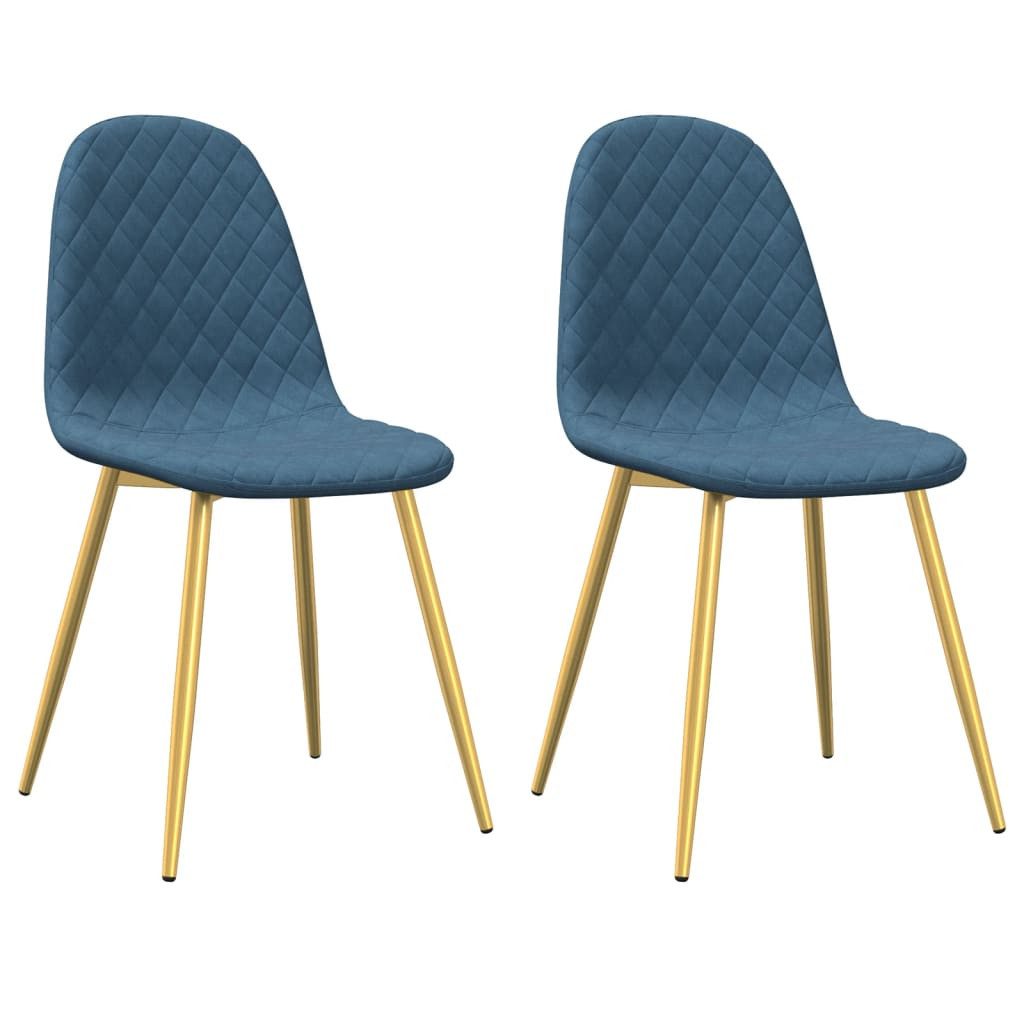 vidaXL Esszimmerstuhl Esszimmerstühle 2 Stk. Blau günstig online kaufen