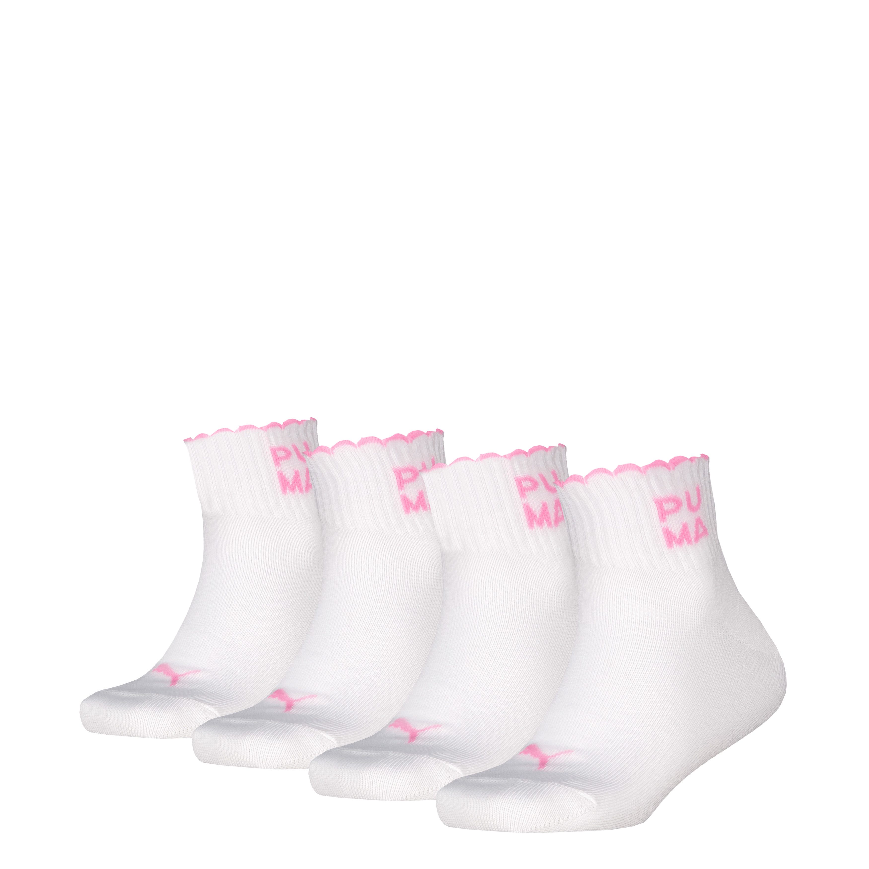 PUMA Kurzsocken PUMA KIDS SQUARE LOGO QUARTER 4P ECOM (4 Paar)